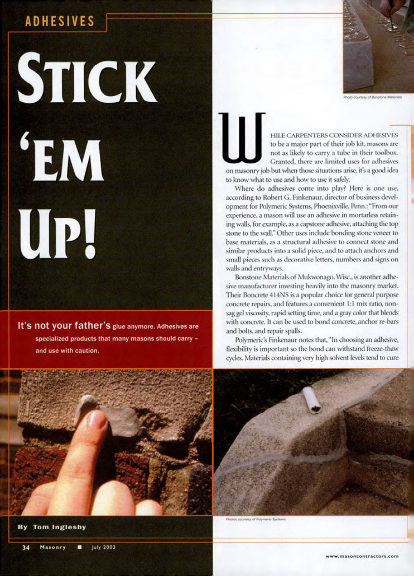 Masonry Magazine July 2003 Page. 36