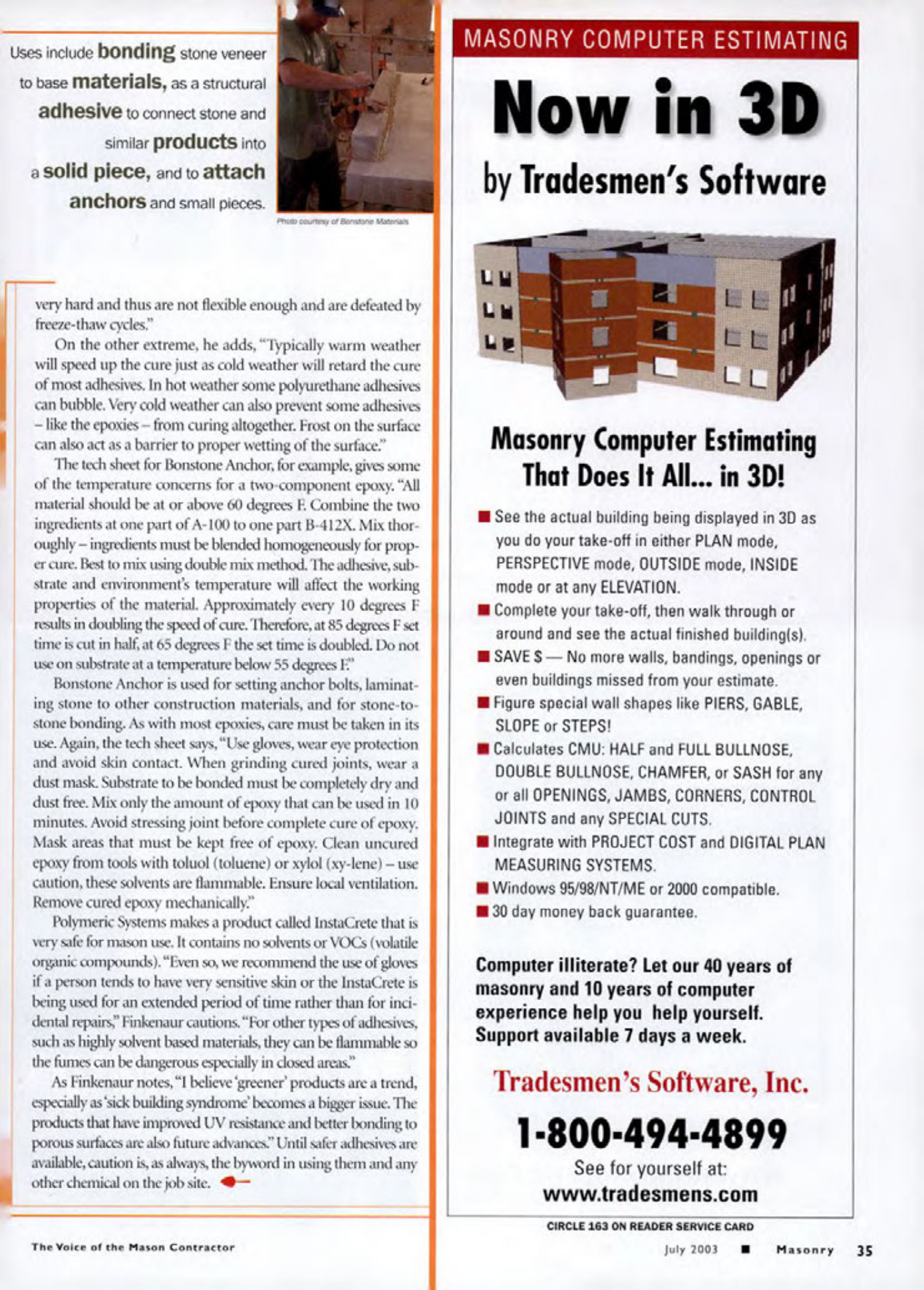 Masonry Magazine July 2003 Page. 37