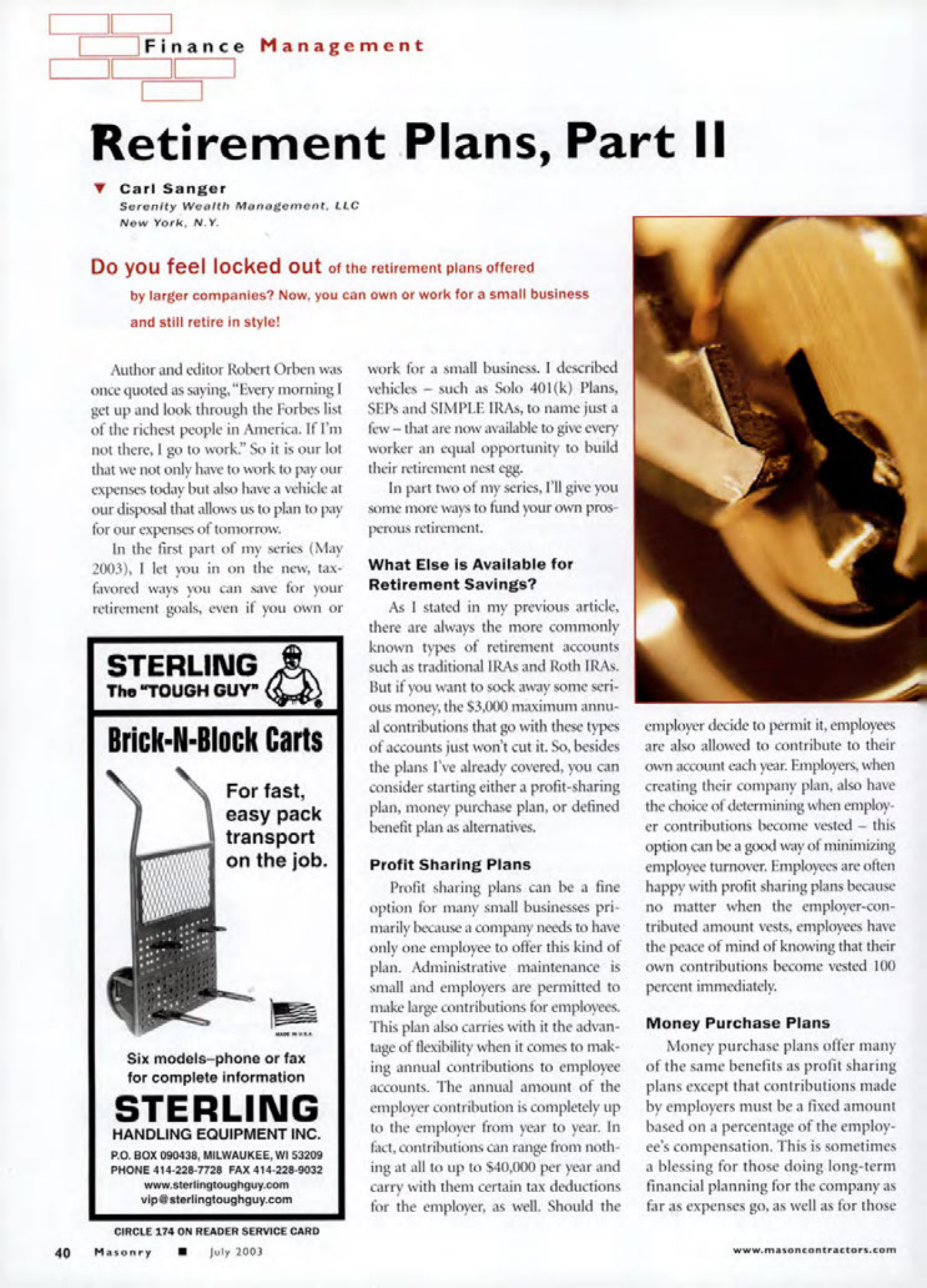 Masonry Magazine July 2003 Page. 42