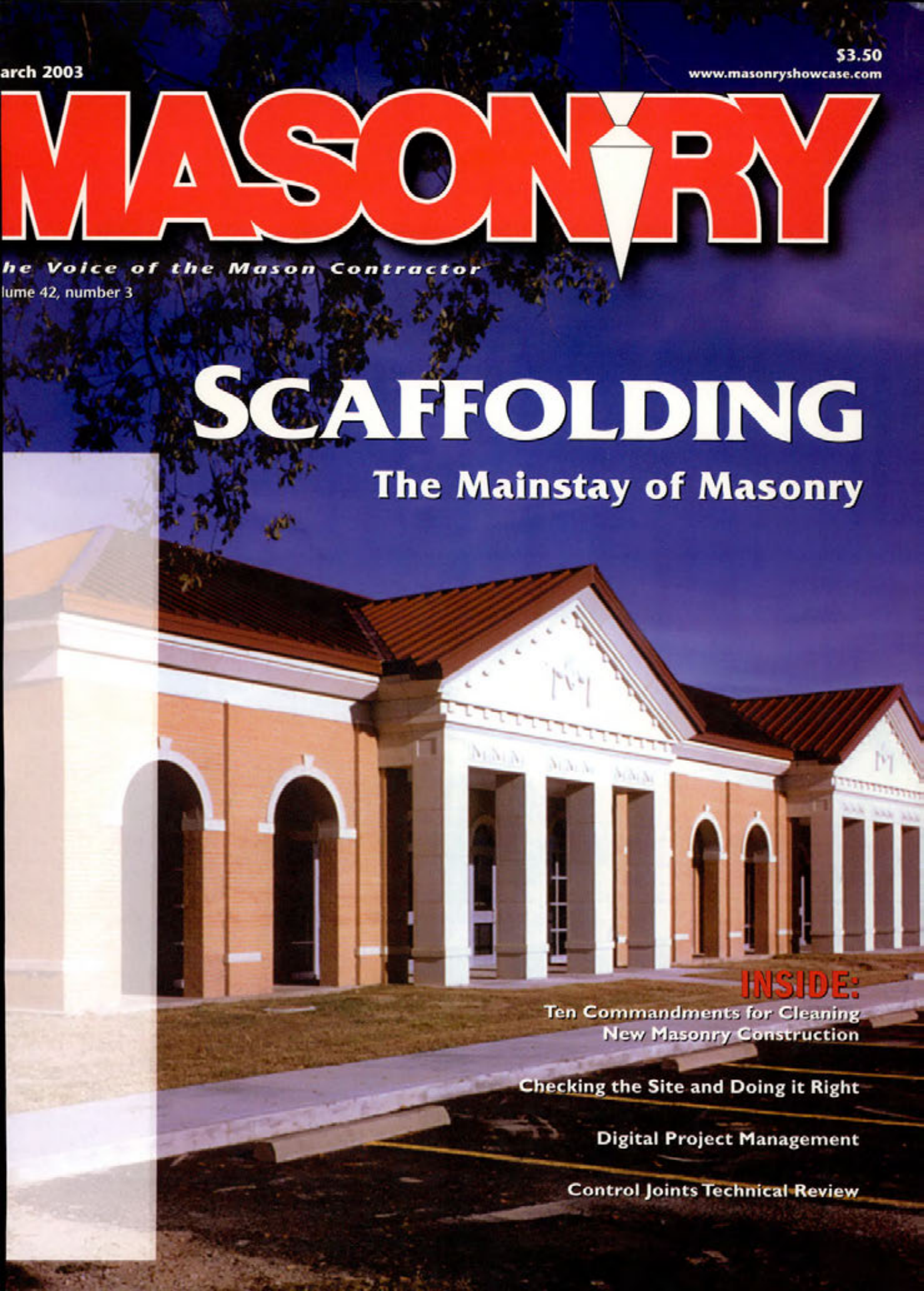 Masonry Magazine March 2003 Page. 1