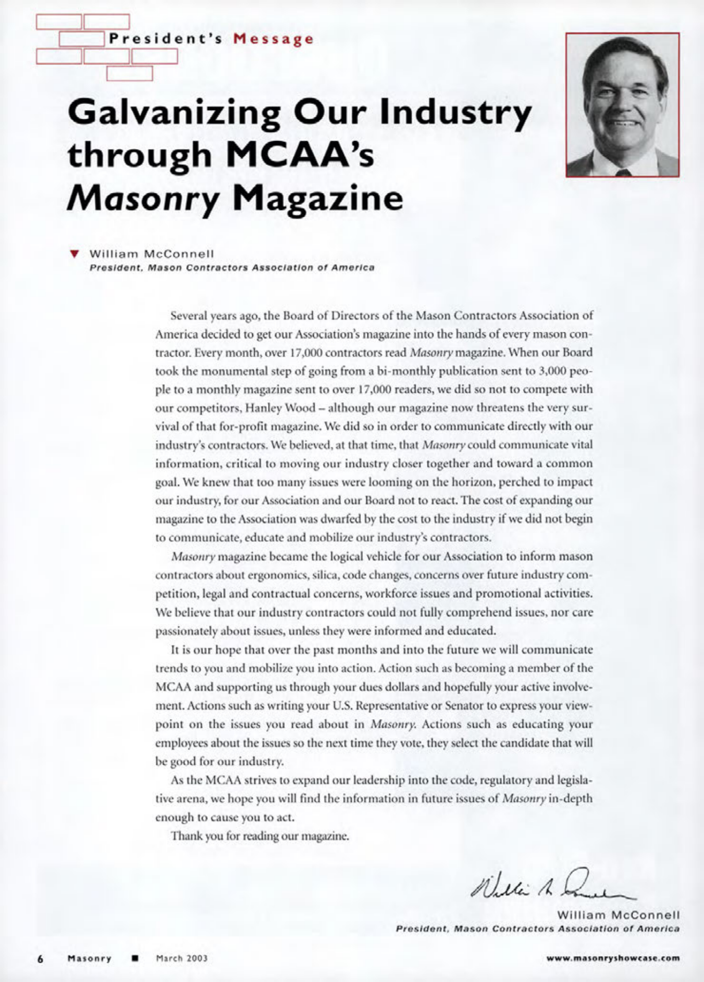 Masonry Magazine March 2003 Page. 8