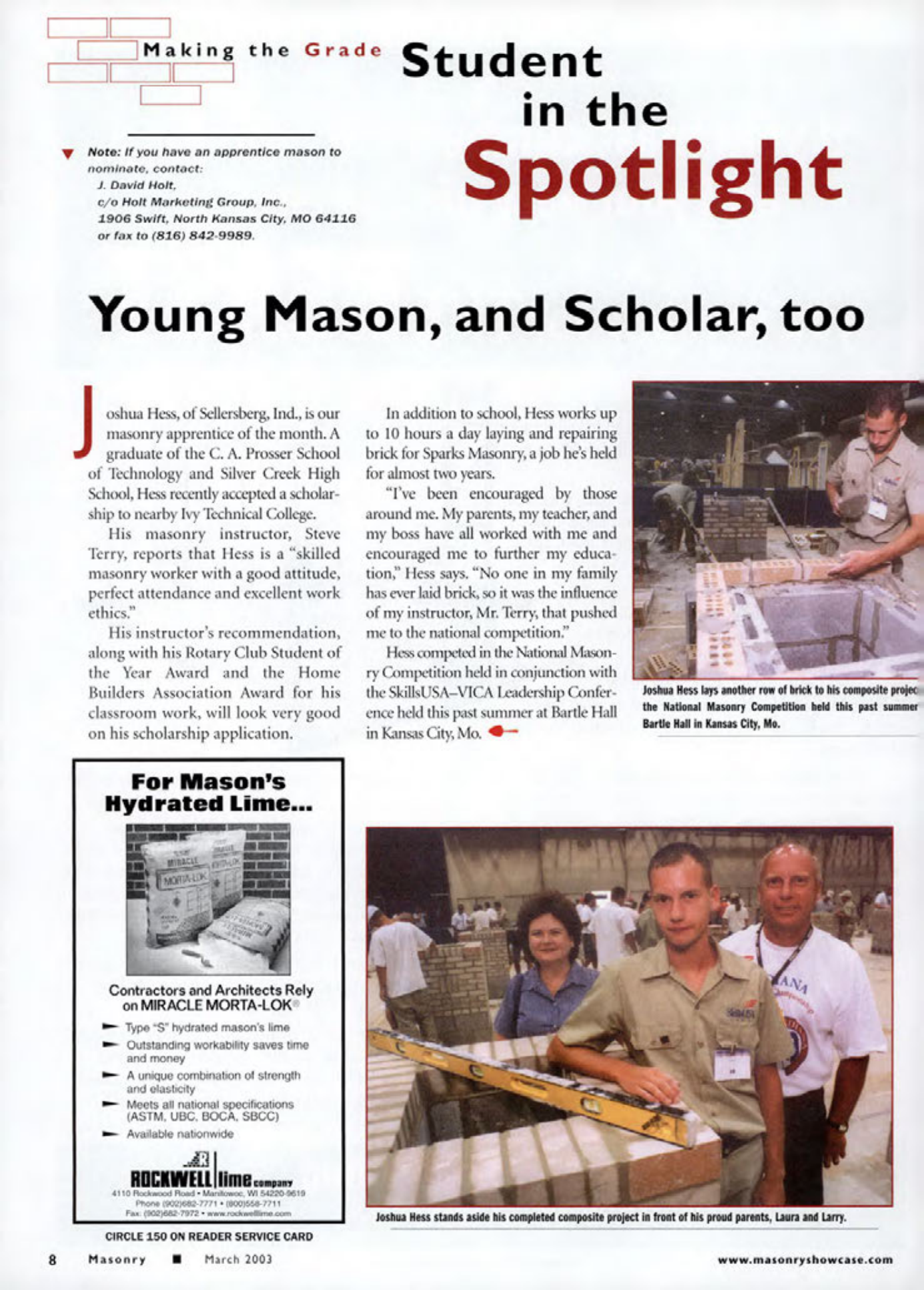 Masonry Magazine March 2003 Page. 10