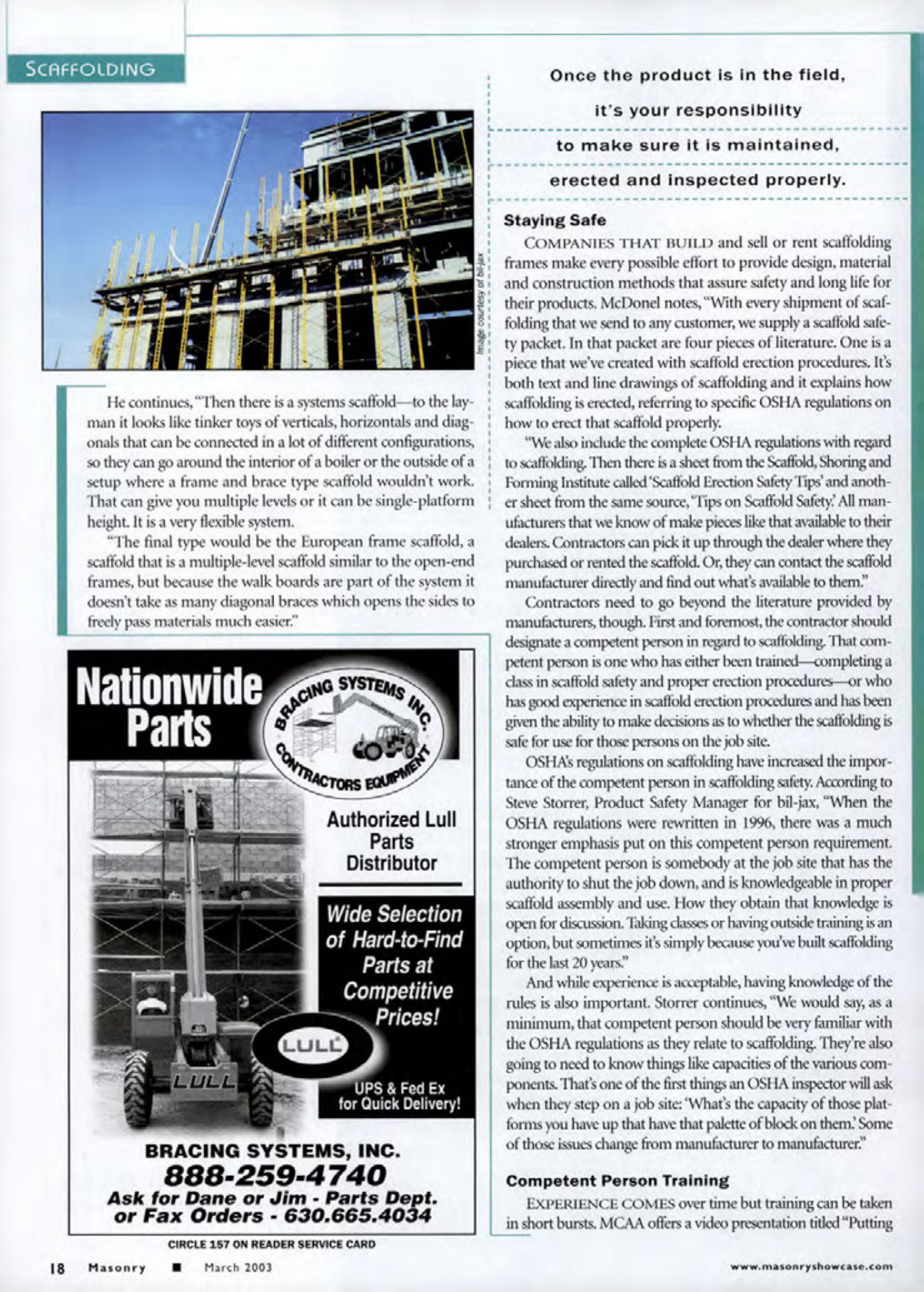 Masonry Magazine March 2003 Page. 20
