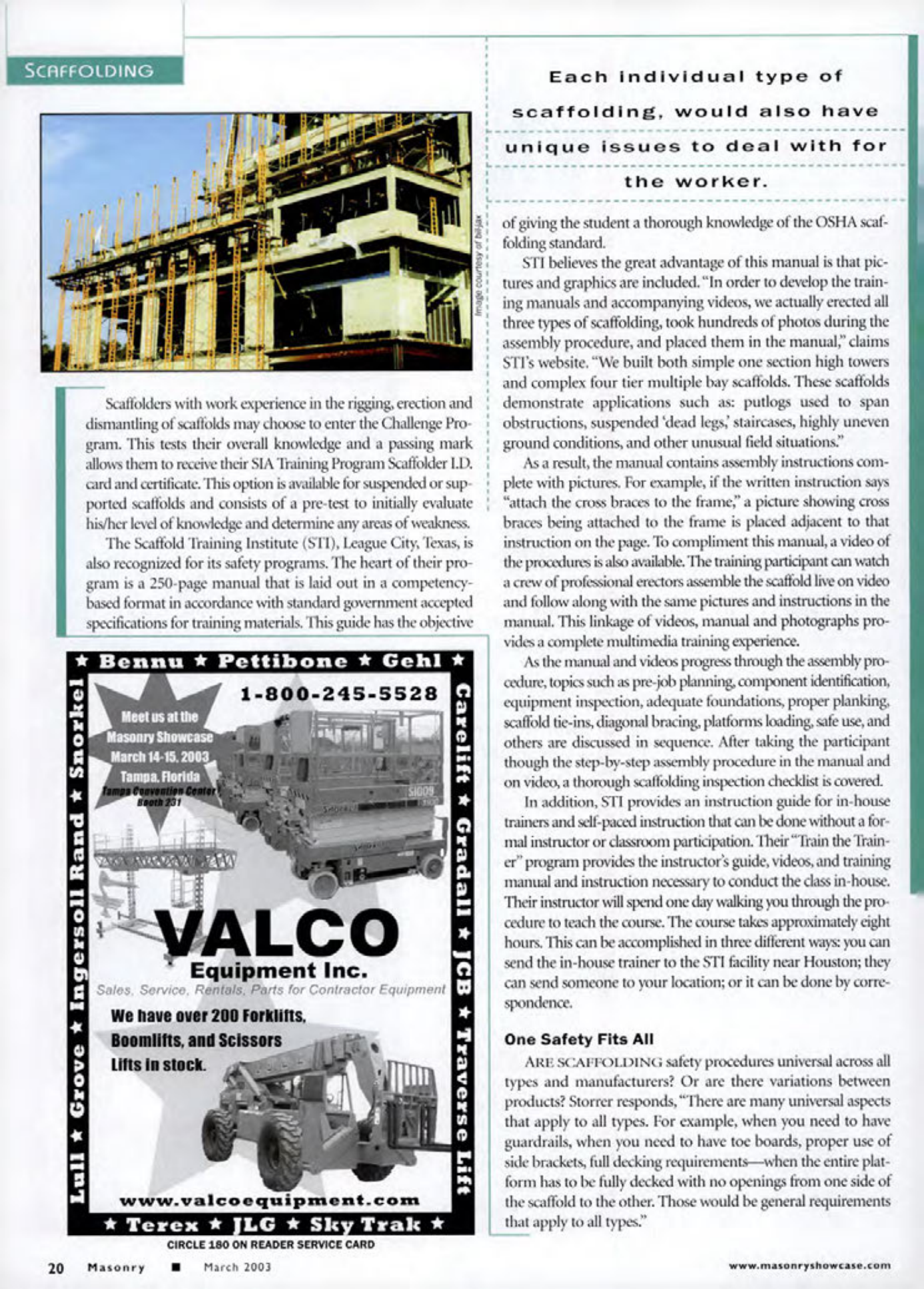 Masonry Magazine March 2003 Page. 22