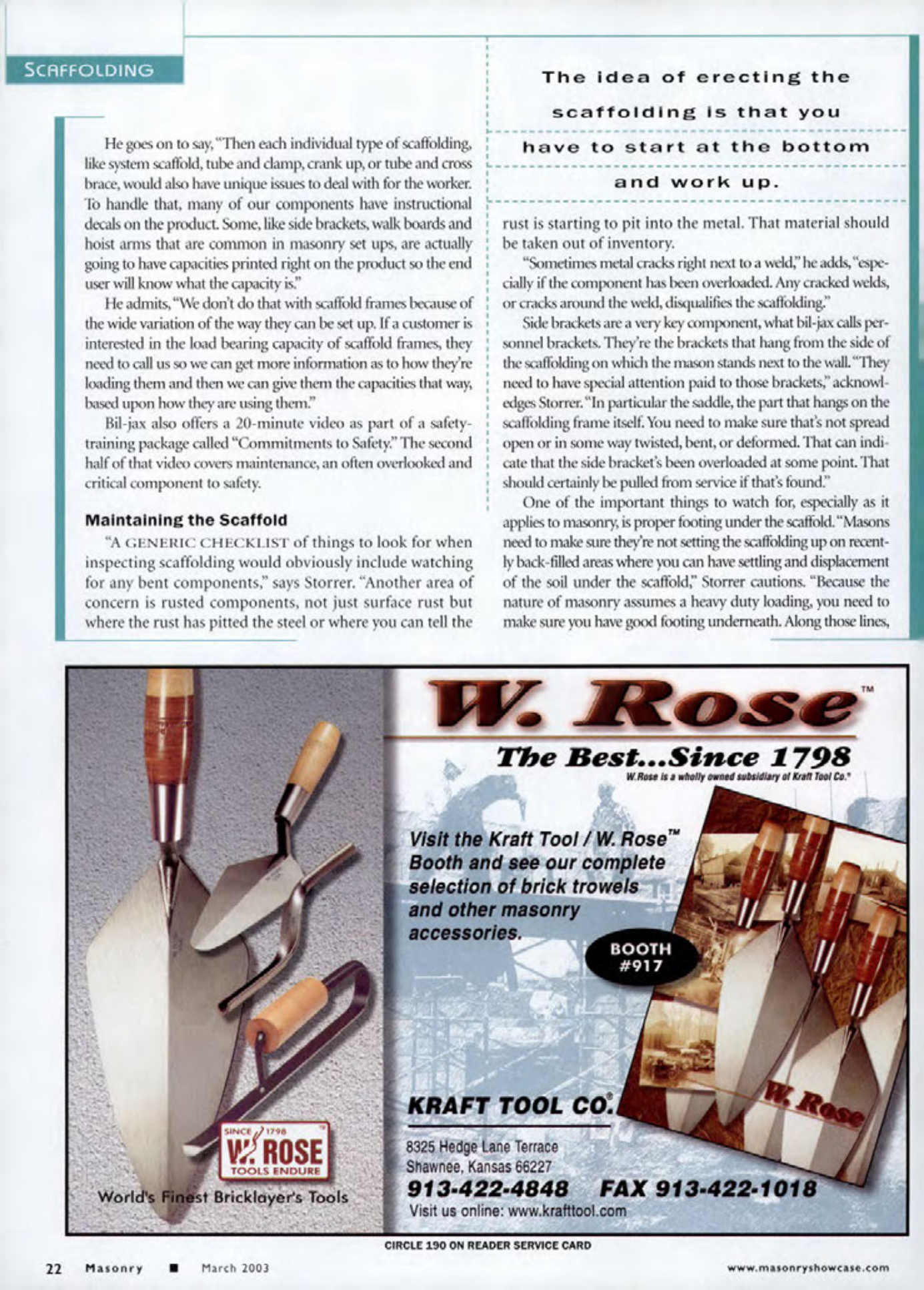Masonry Magazine March 2003 Page. 24