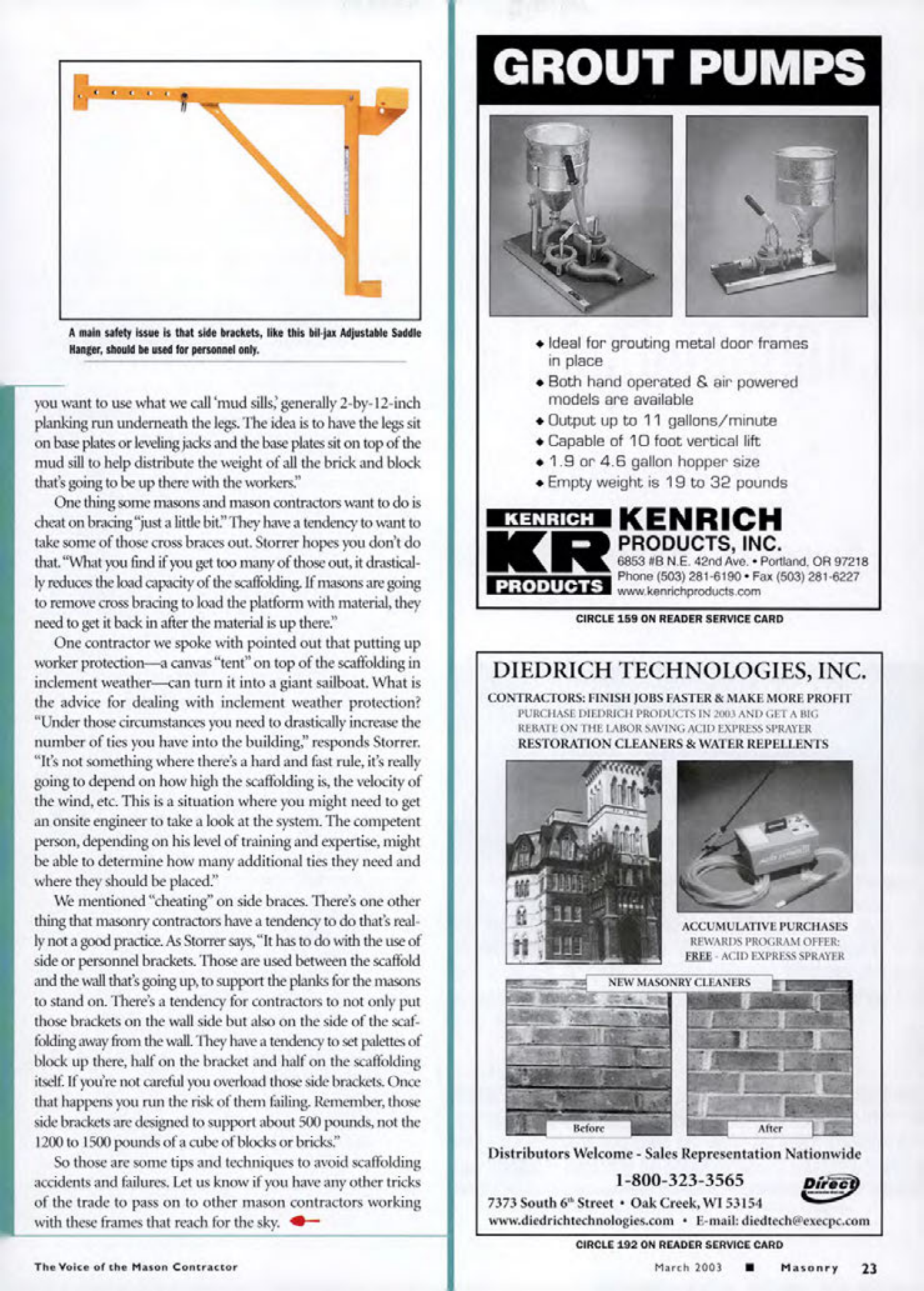 Masonry Magazine March 2003 Page. 25