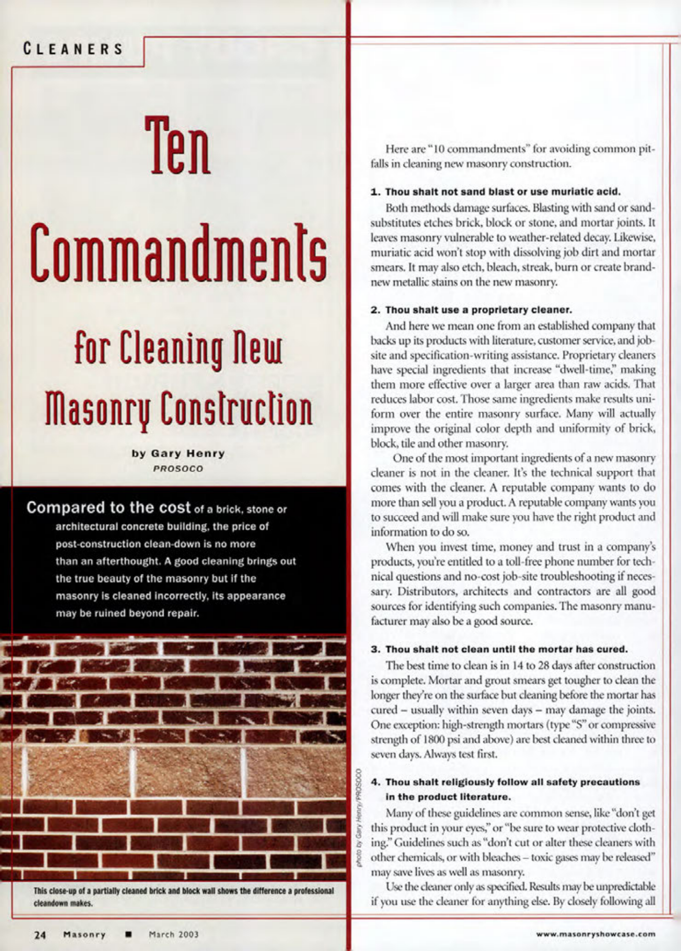 Masonry Magazine March 2003 Page. 26
