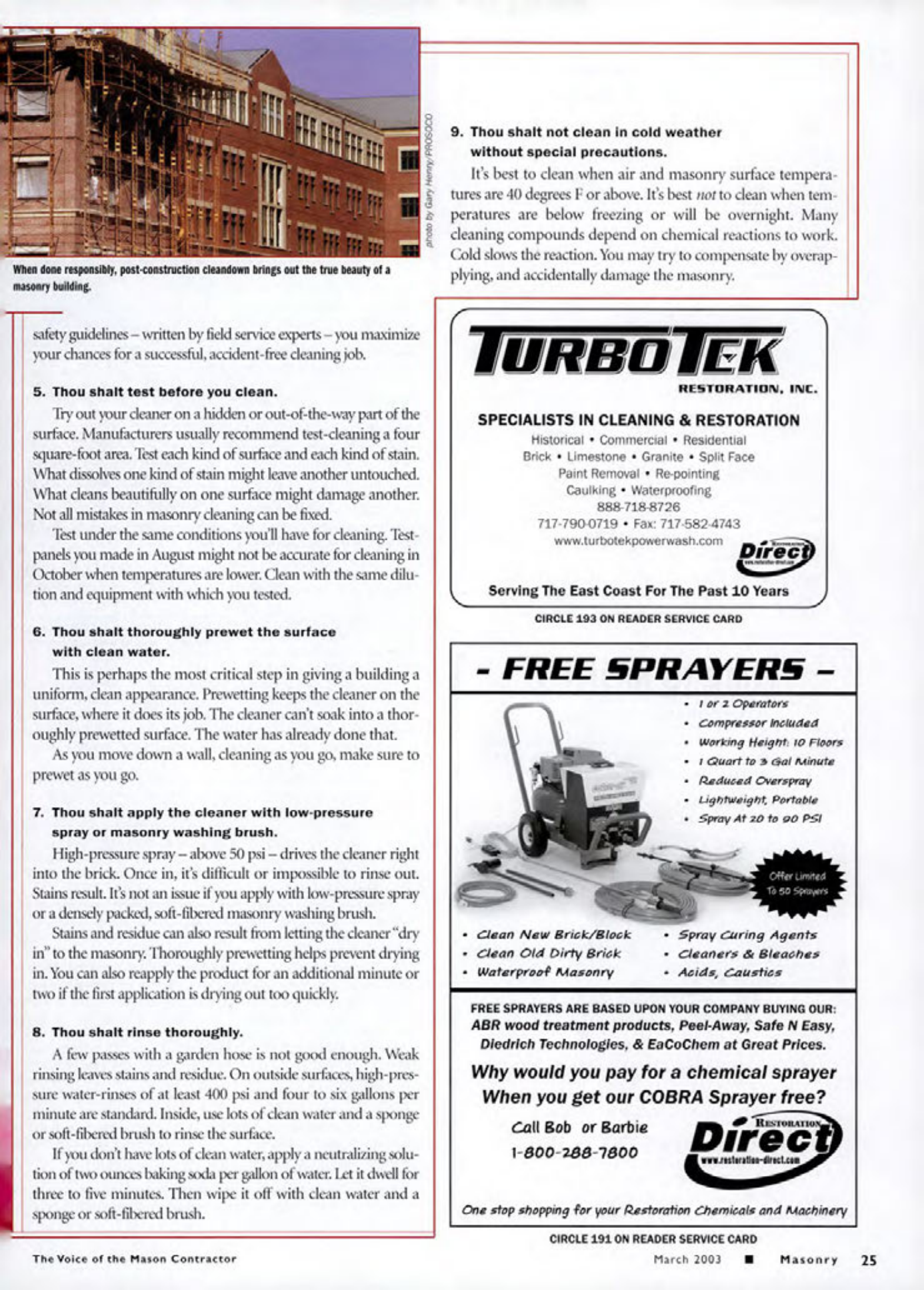 Masonry Magazine March 2003 Page. 27