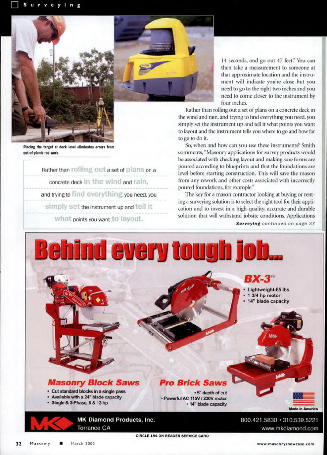 Masonry Magazine March 2003 Page. 34