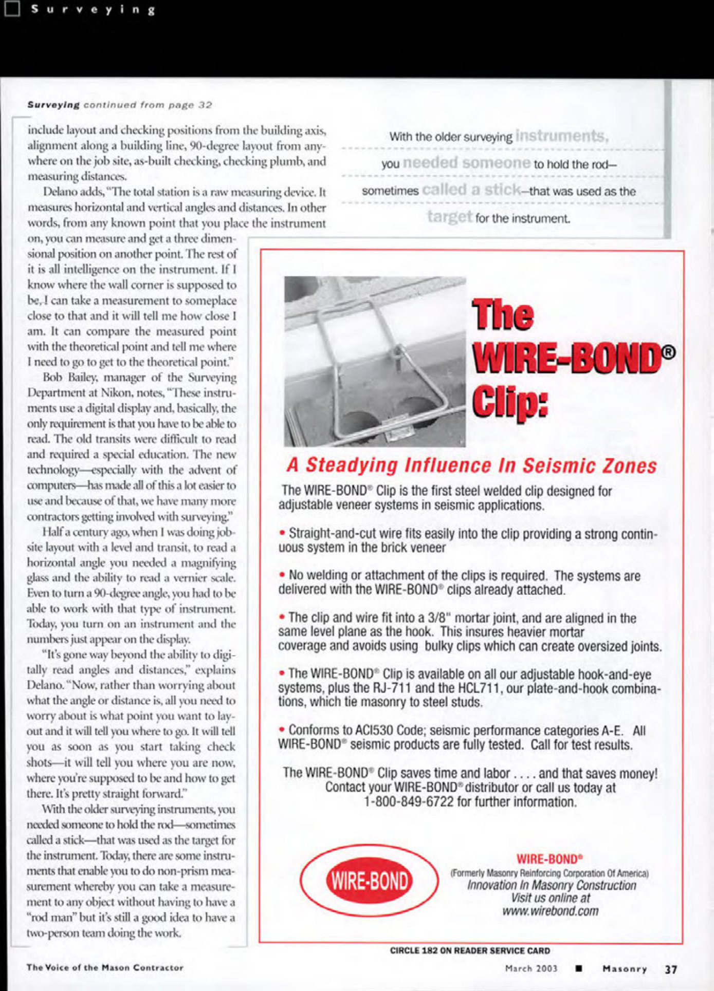 Masonry Magazine March 2003 Page. 39