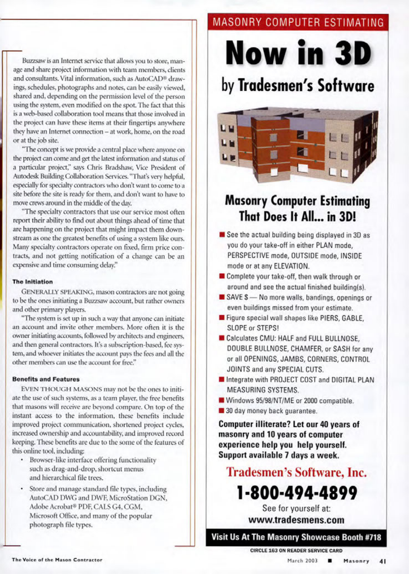 Masonry Magazine March 2003 Page. 43