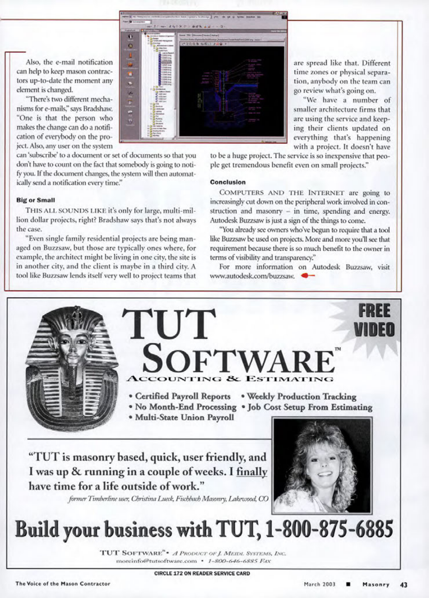 Masonry Magazine March 2003 Page. 45