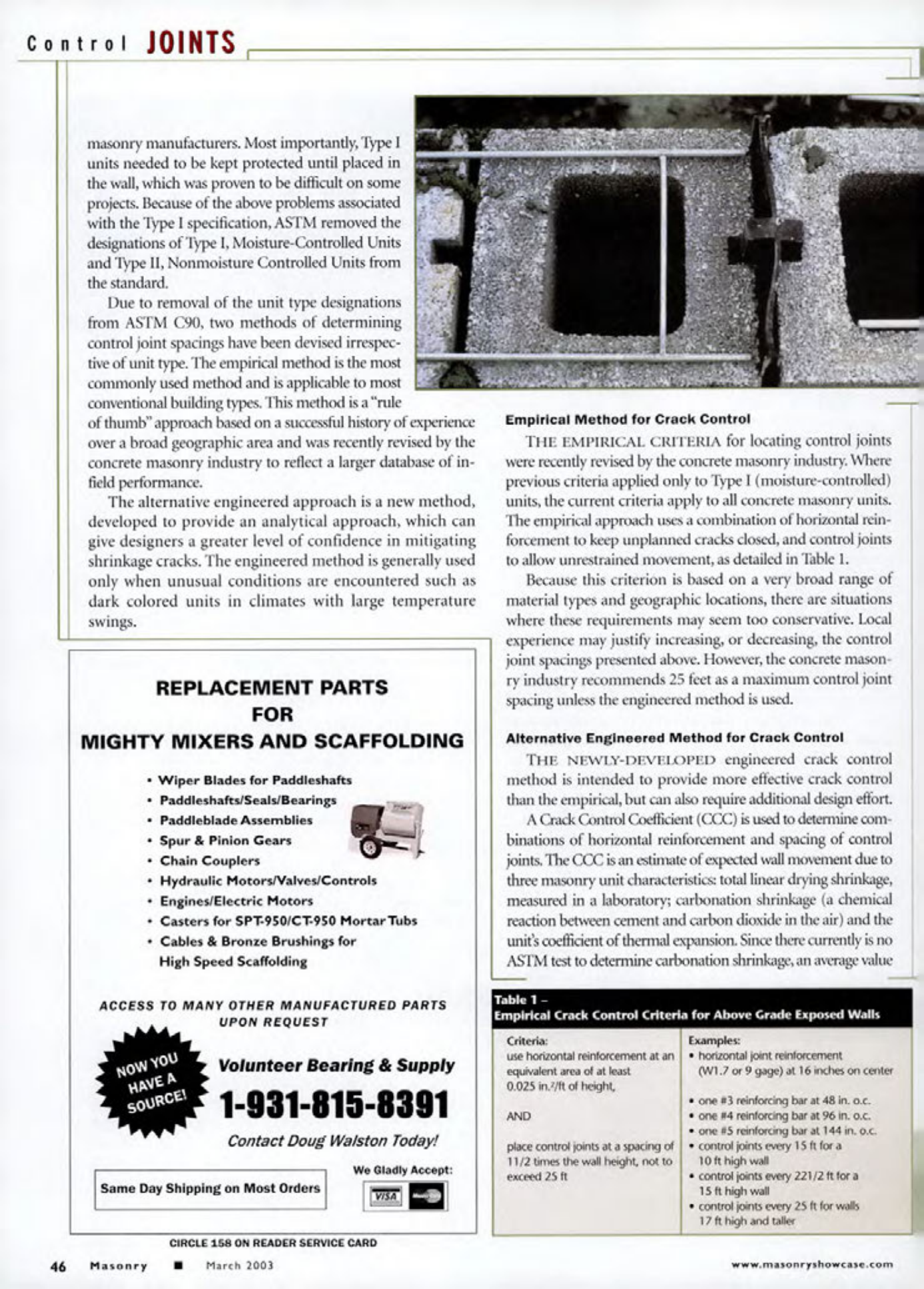 Masonry Magazine March 2003 Page. 48