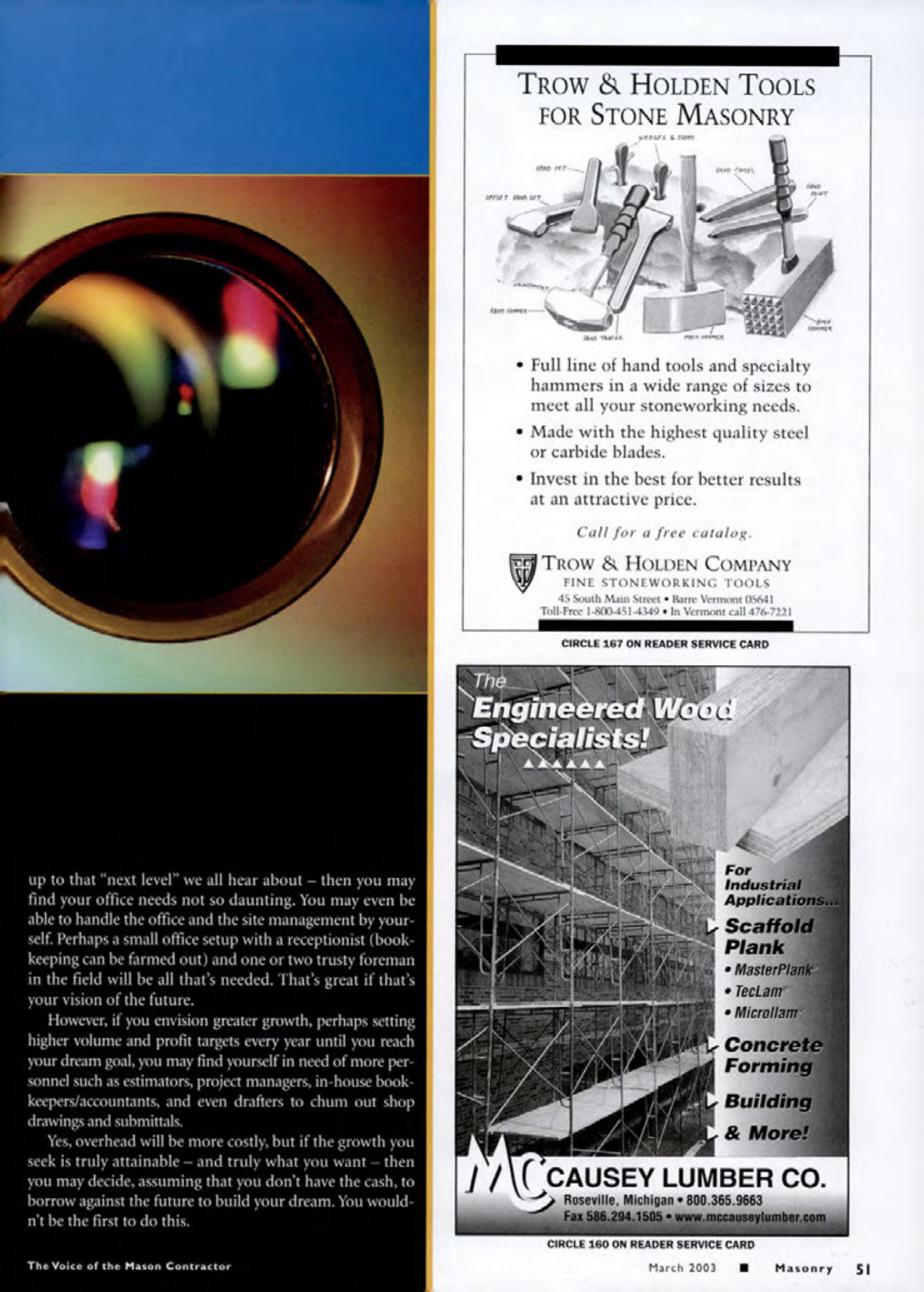 Masonry Magazine March 2003 Page. 53