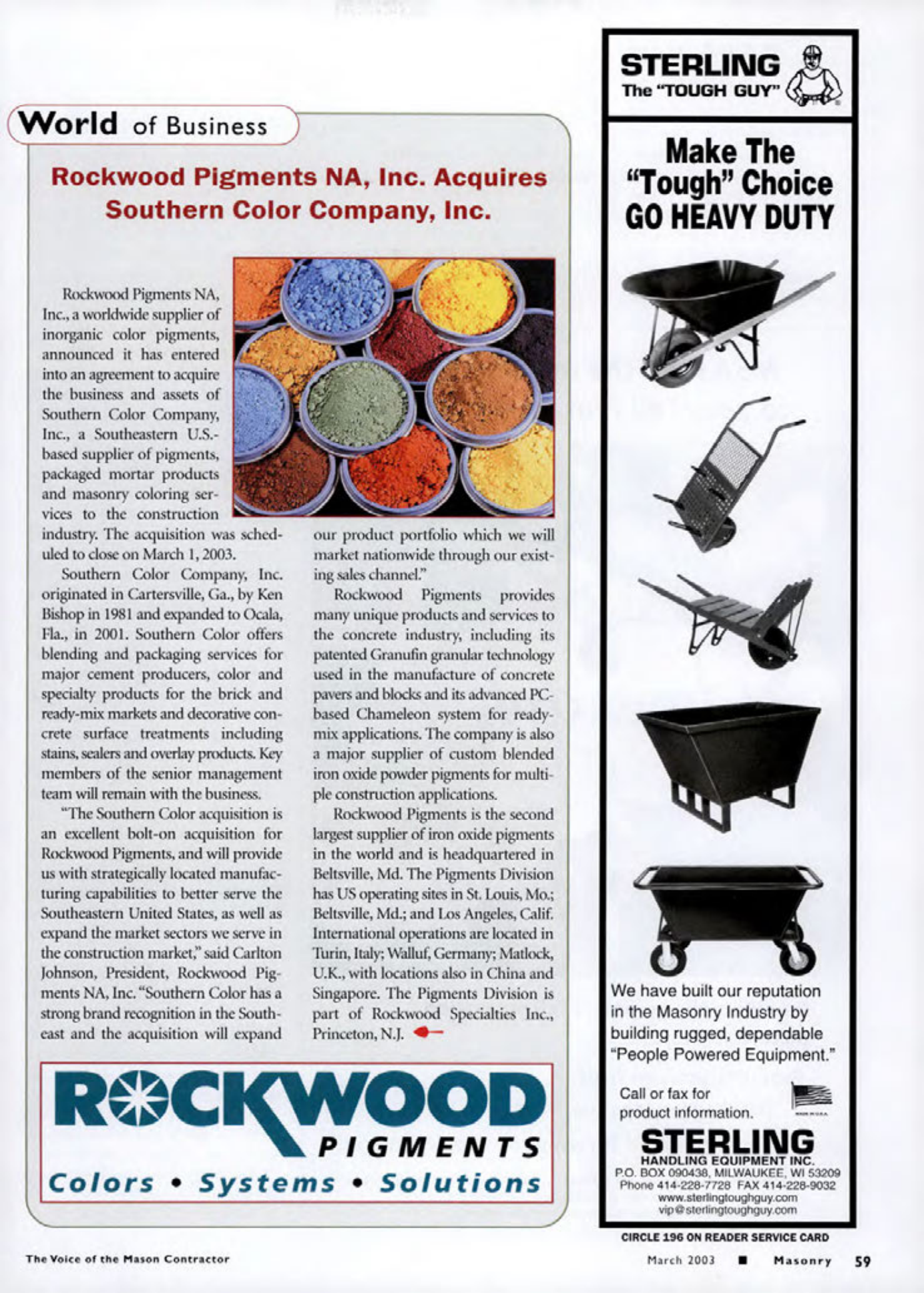 Masonry Magazine March 2003 Page. 61