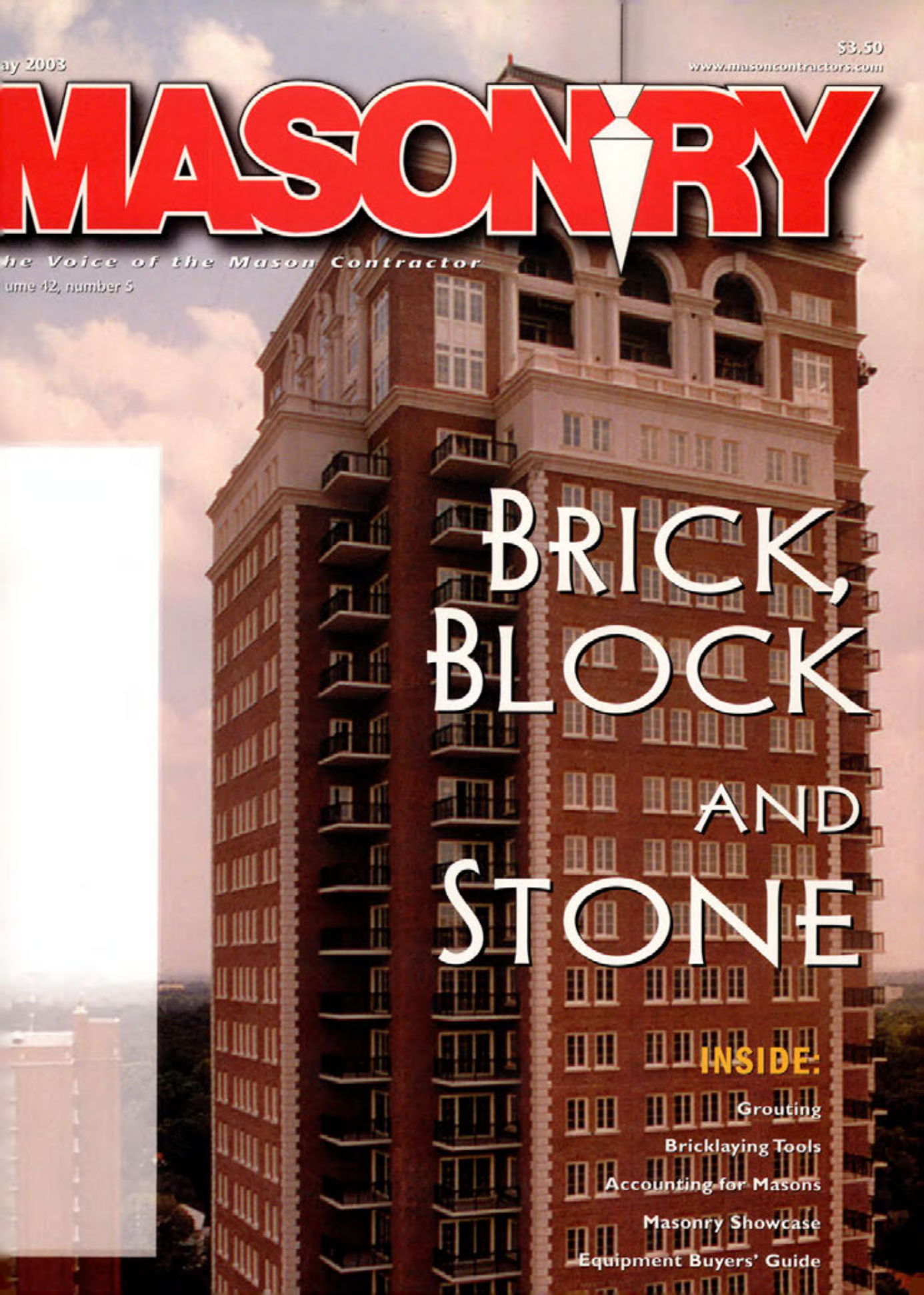 Masonry Magazine May 2003 Page. 1