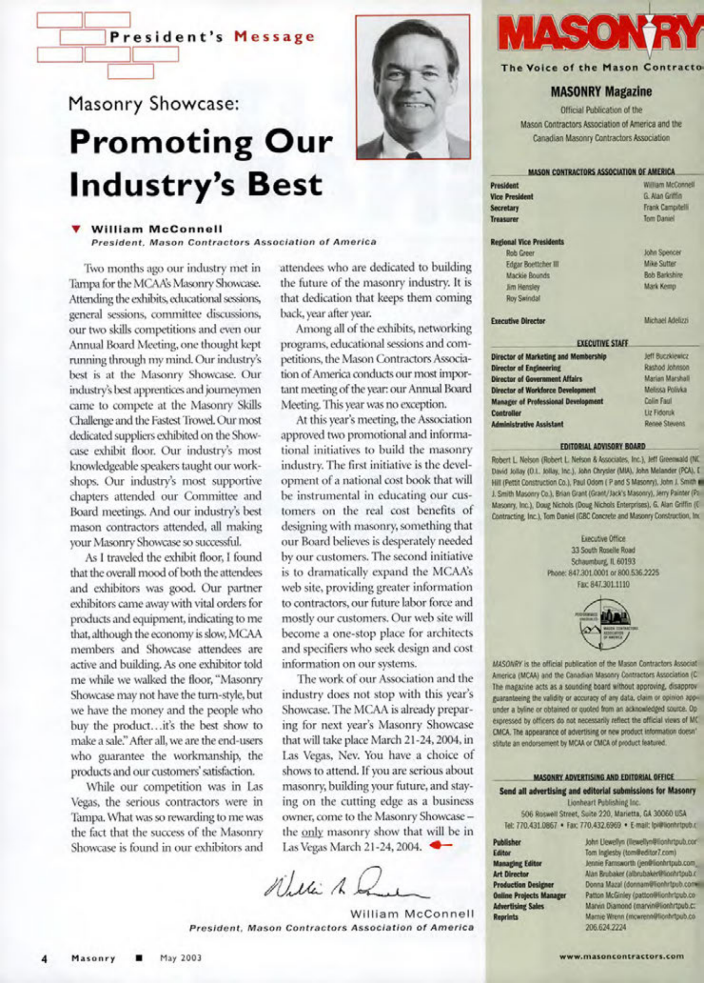 Masonry Magazine May 2003 Page. 6