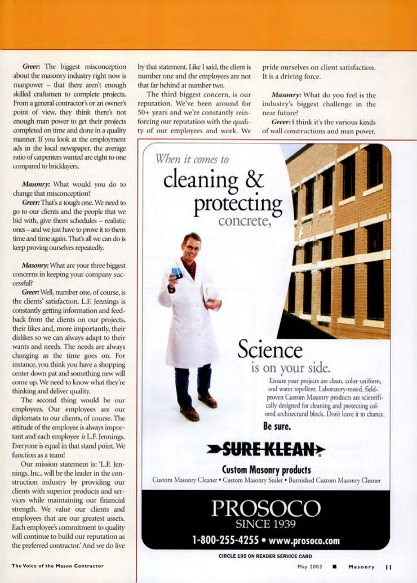 Masonry Magazine May 2003 Page. 13