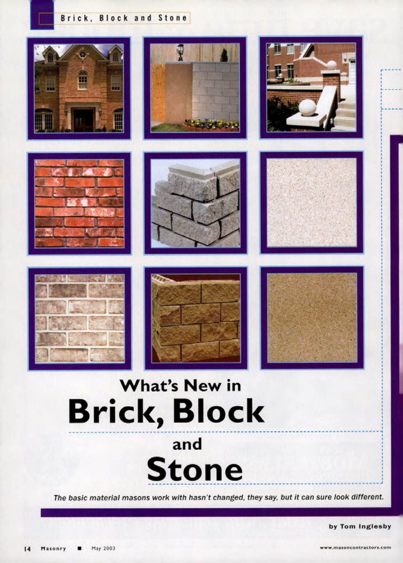 Masonry Magazine May 2003 Page. 16