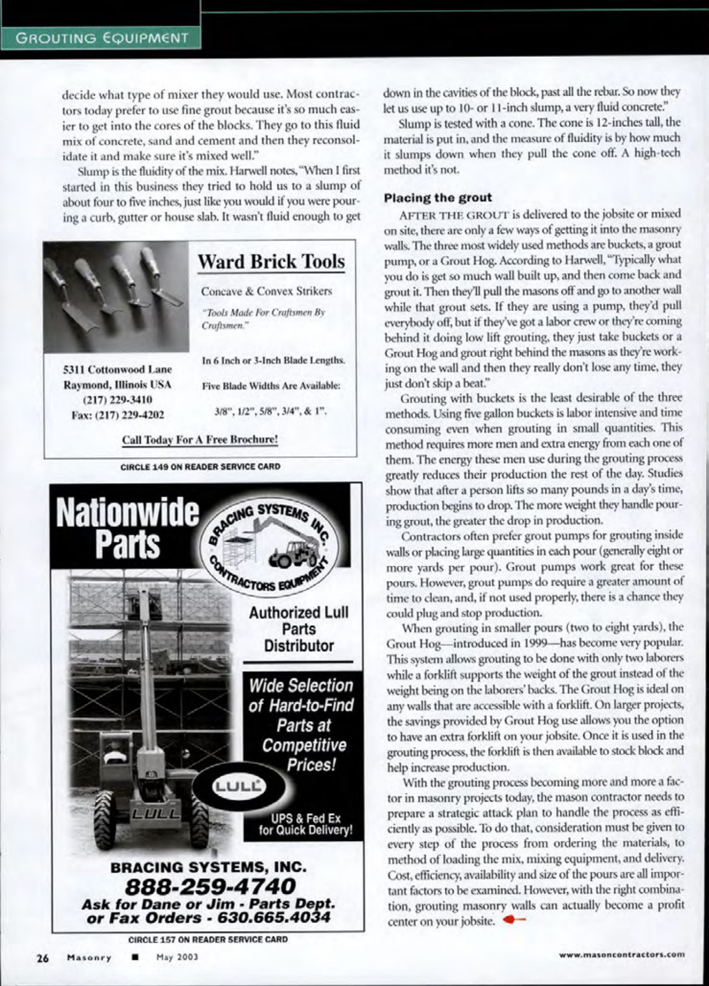 Masonry Magazine May 2003 Page. 28
