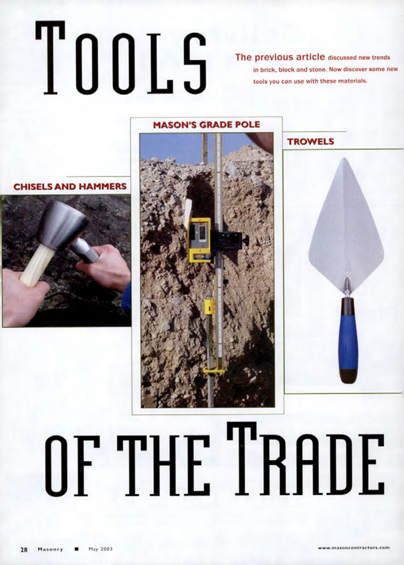 Masonry Magazine May 2003 Page. 30
