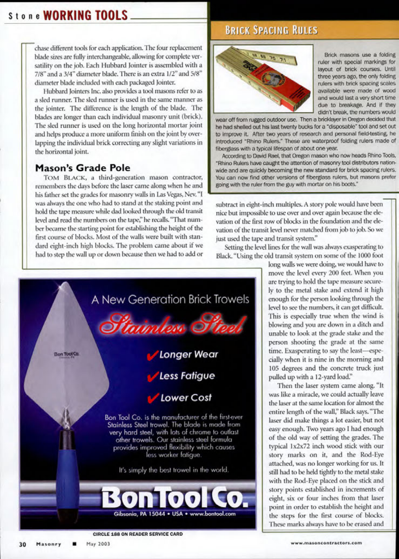 Masonry Magazine May 2003 Page. 32