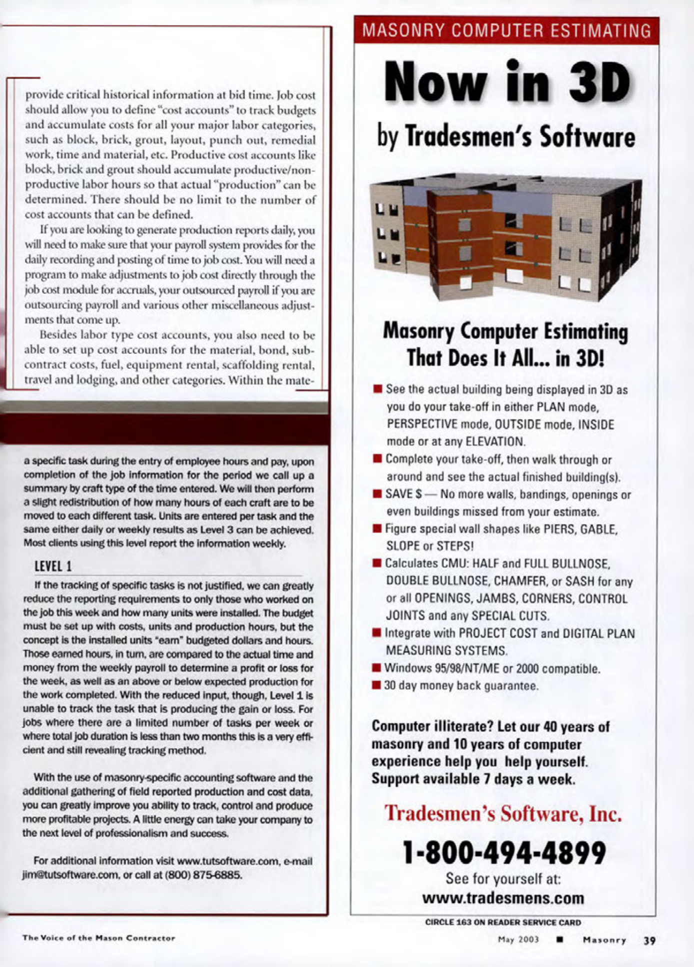 Masonry Magazine May 2003 Page. 41