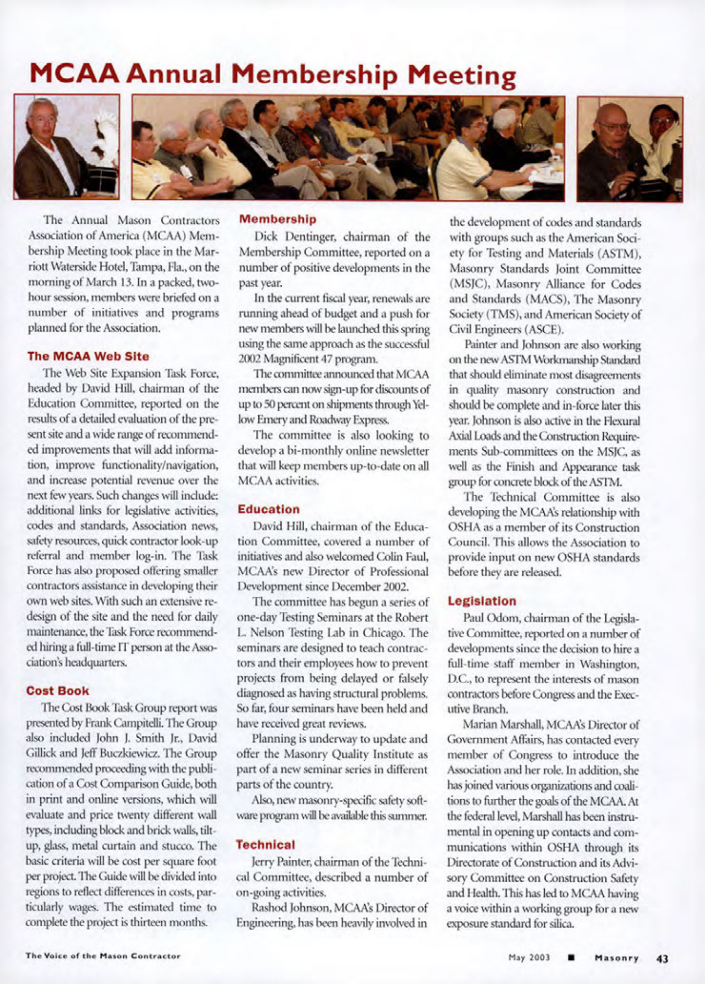 Masonry Magazine May 2003 Page. 45