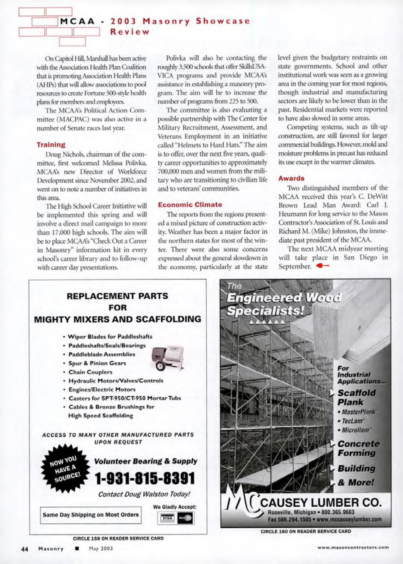 Masonry Magazine May 2003 Page. 46