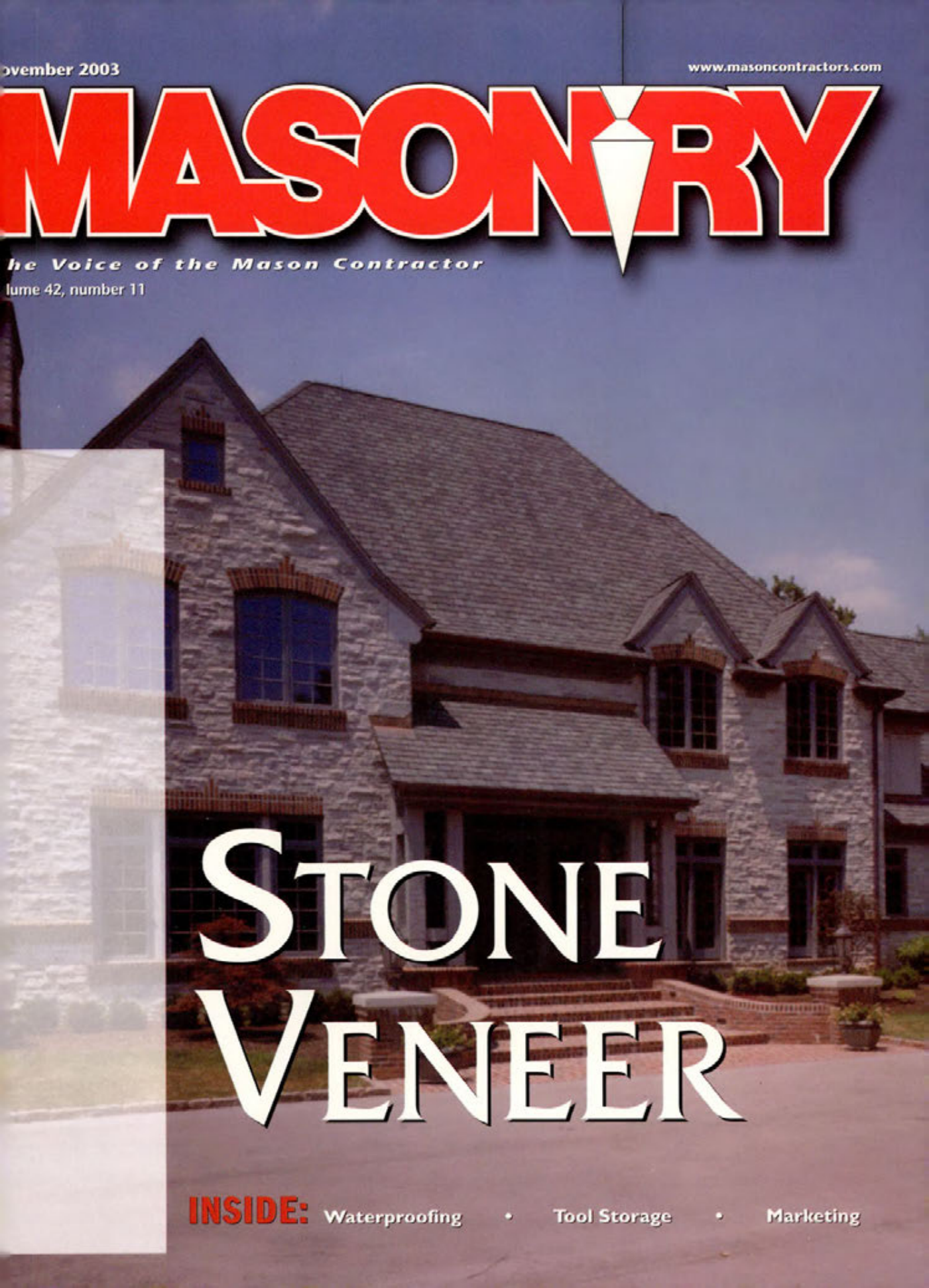 Masonry Magazine November 2003 Page. 1