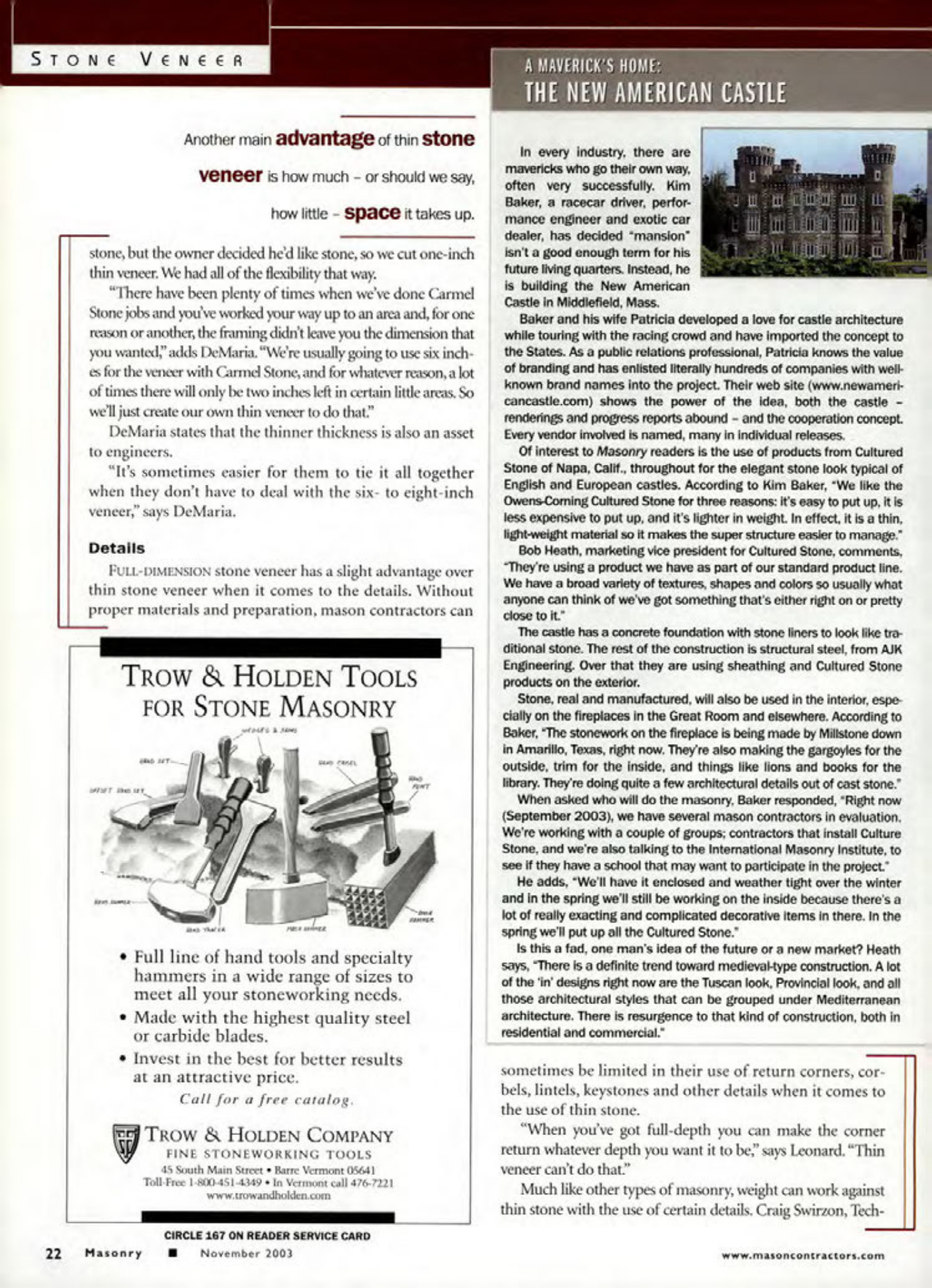 Masonry Magazine November 2003 Page. 24