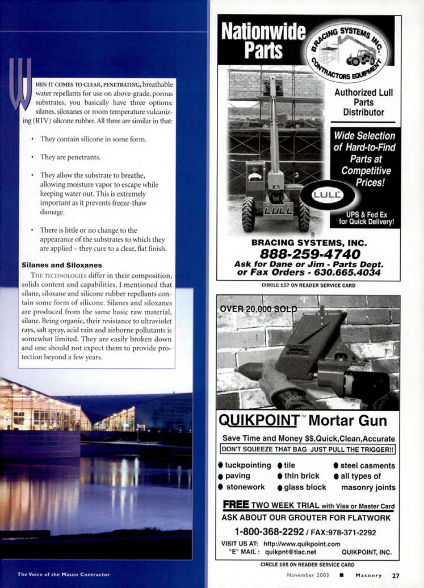 Masonry Magazine November 2003 Page. 29
