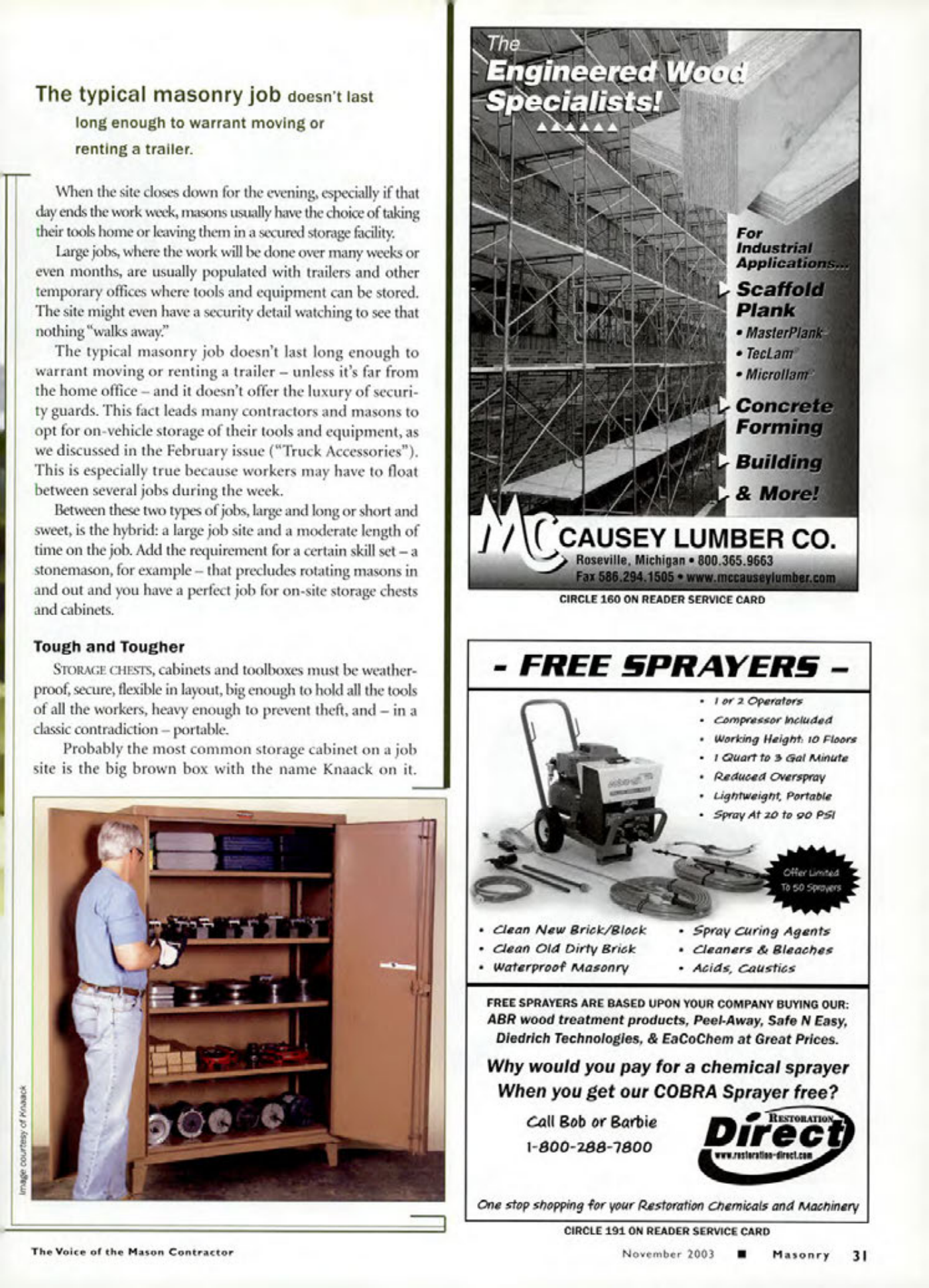 Masonry Magazine November 2003 Page. 33