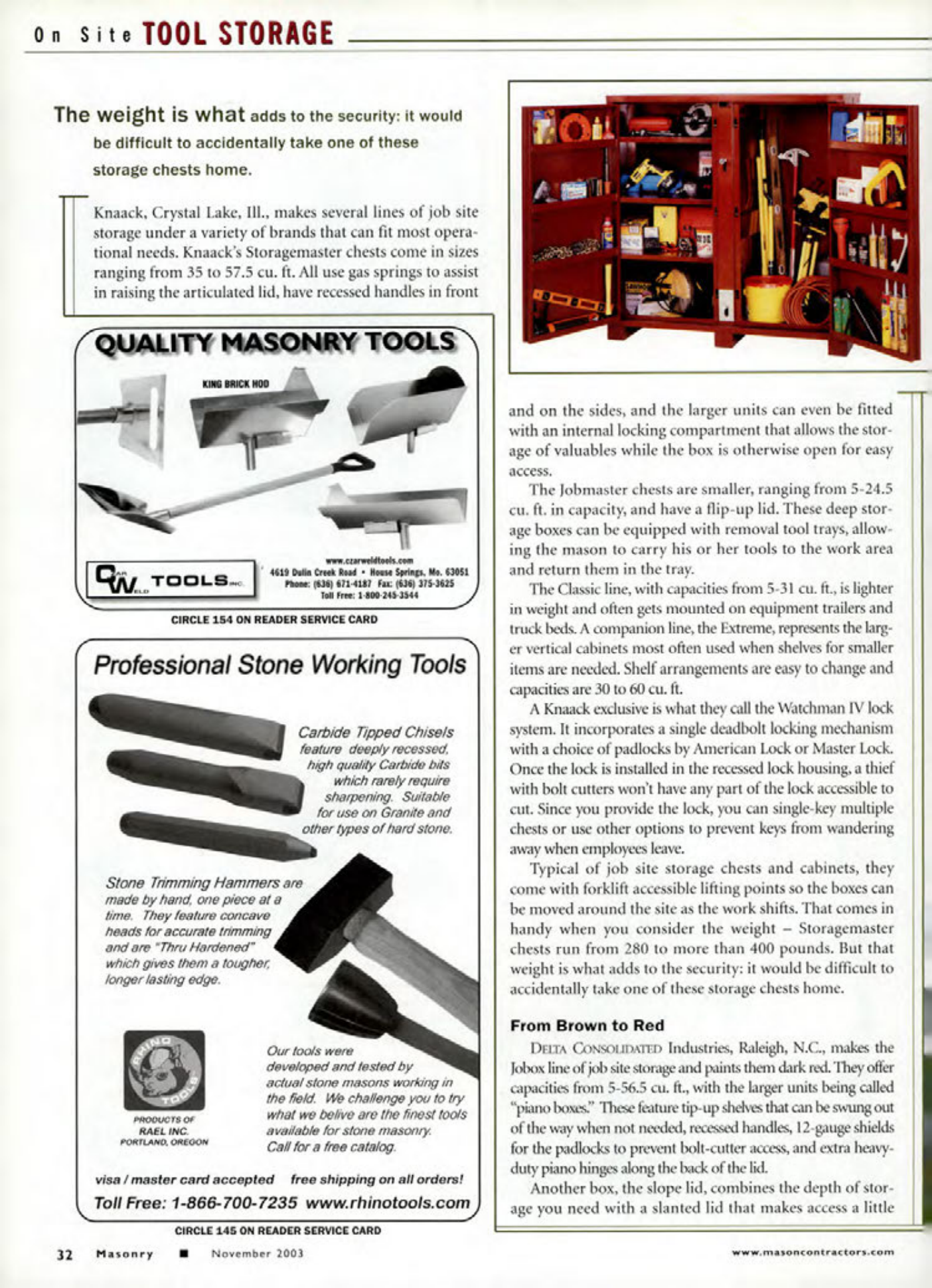 Masonry Magazine November 2003 Page. 34