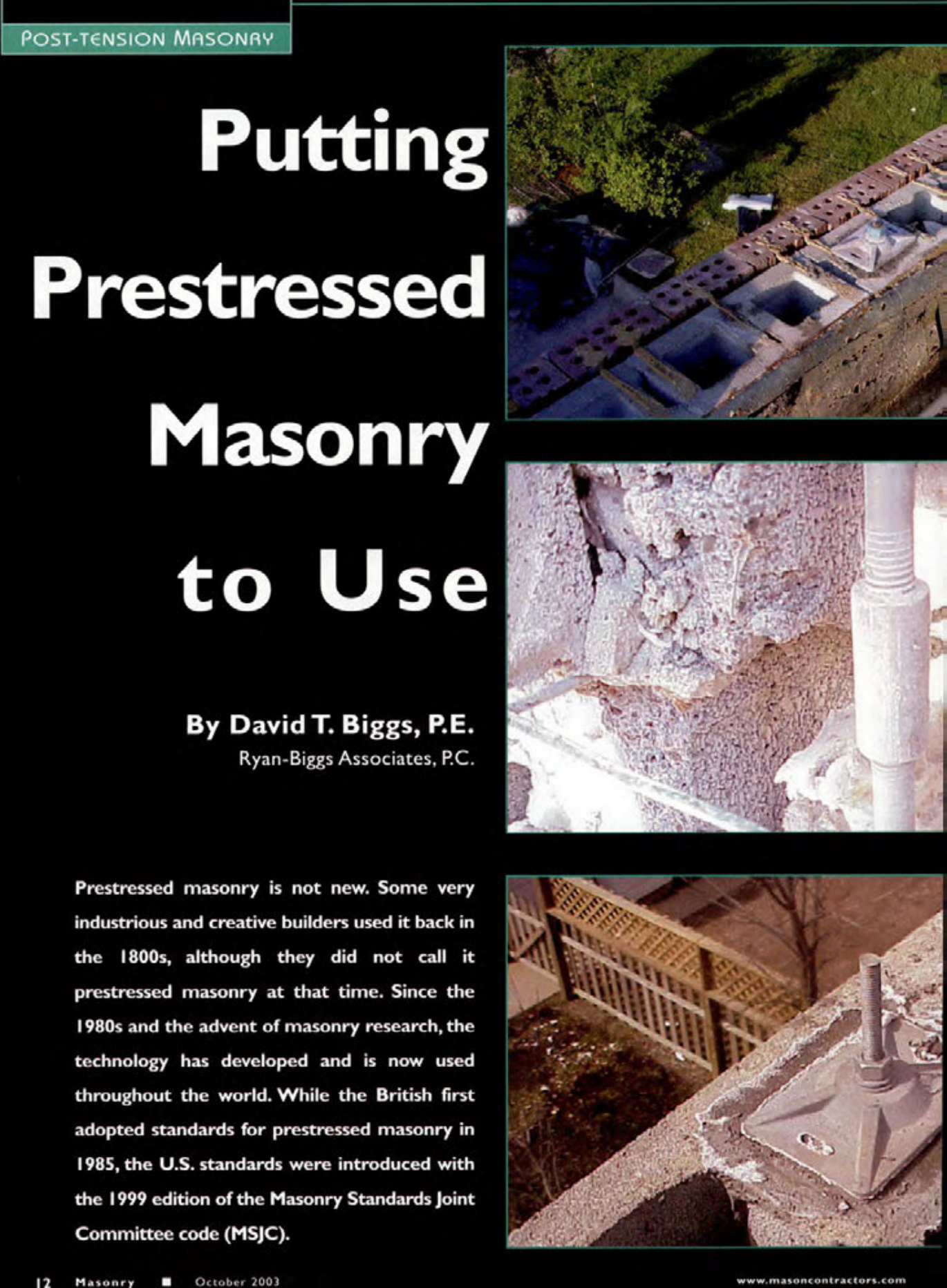Masonry Magazine October 2003 Page. 14