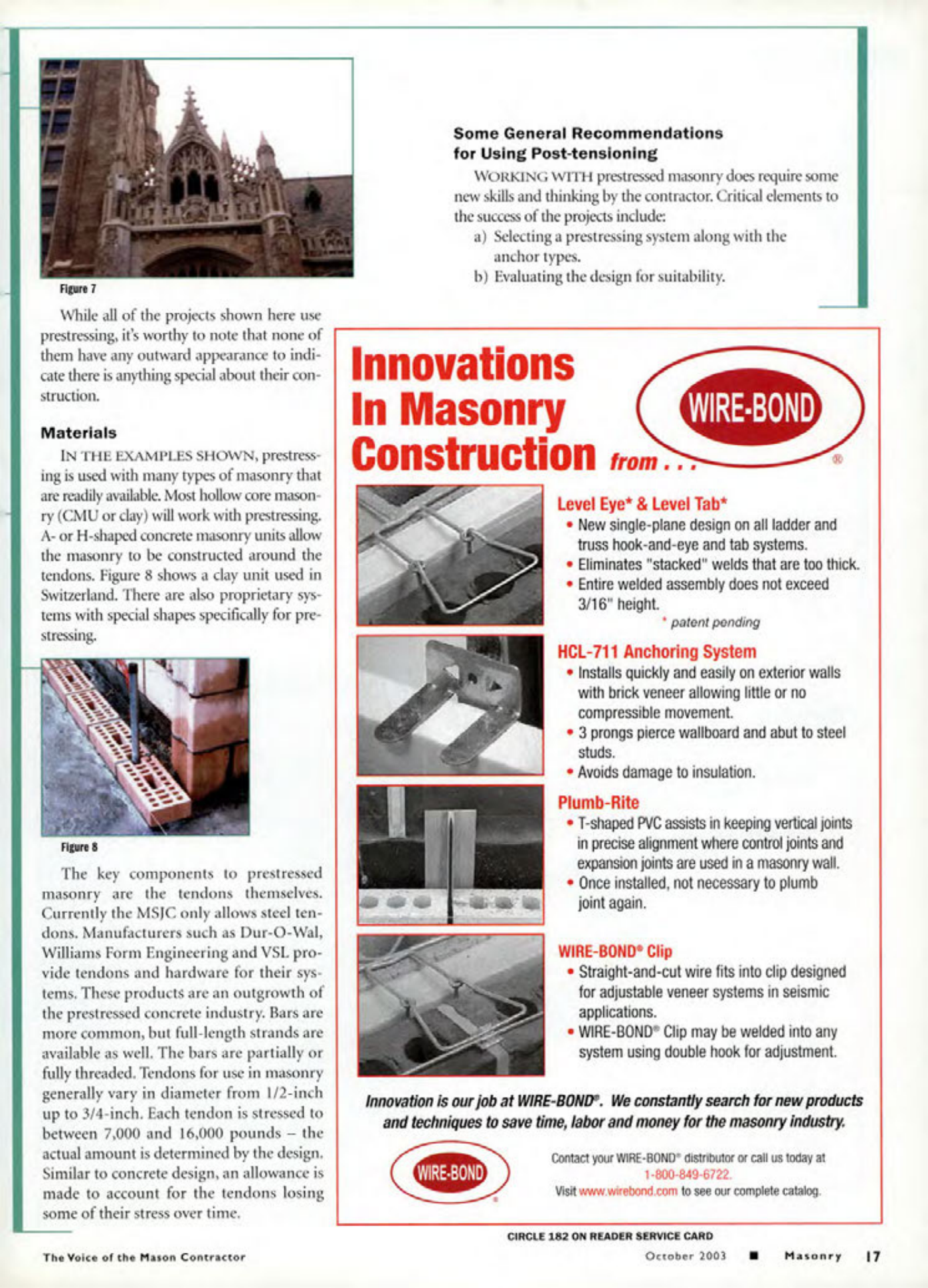 Masonry Magazine October 2003 Page. 19