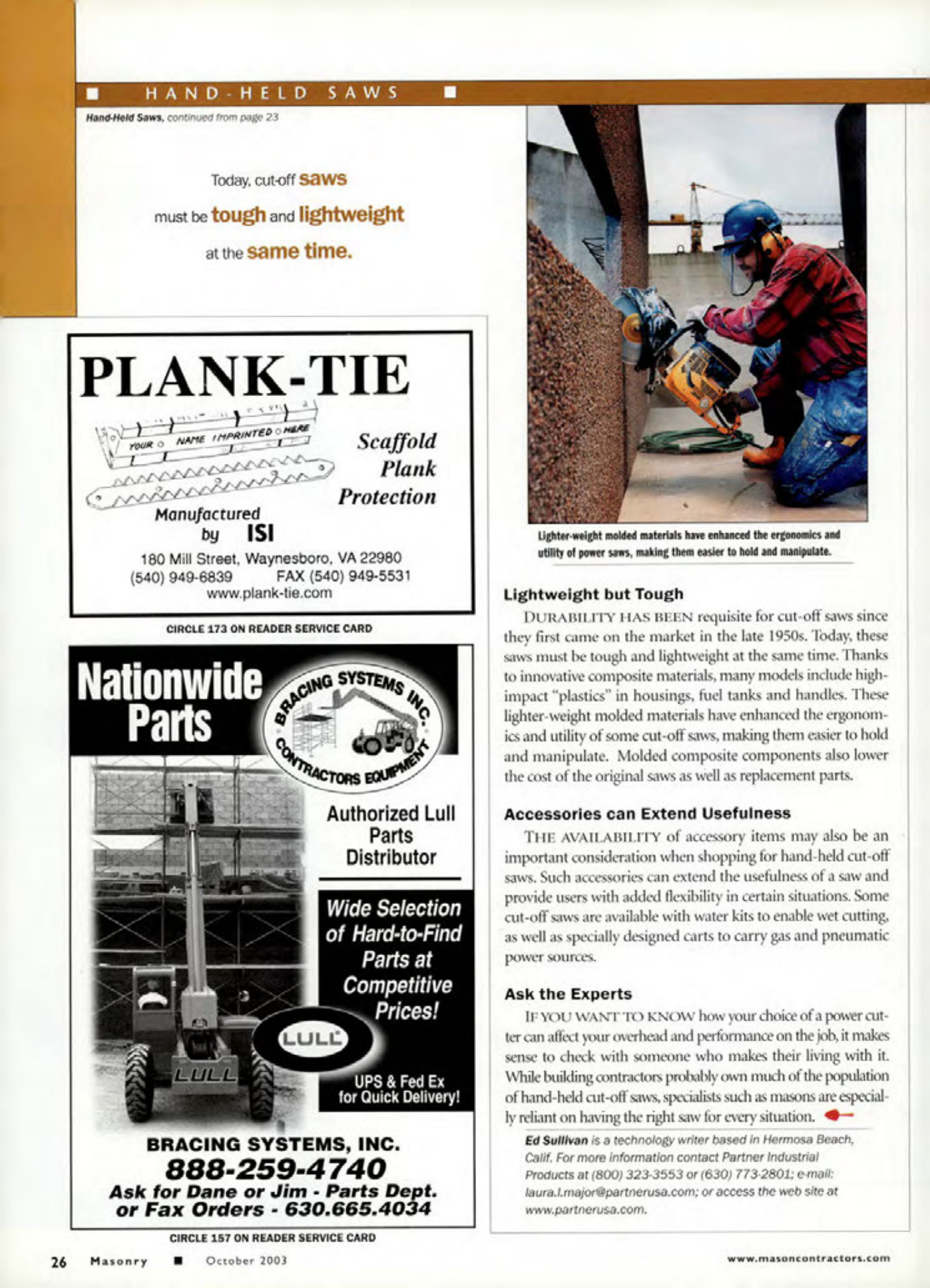 Masonry Magazine October 2003 Page. 28