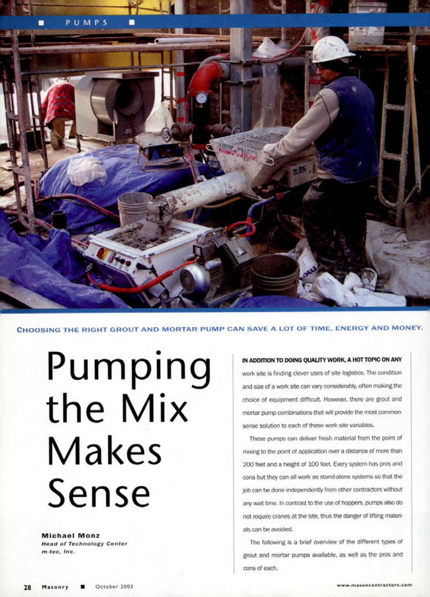 Masonry Magazine October 2003 Page. 30