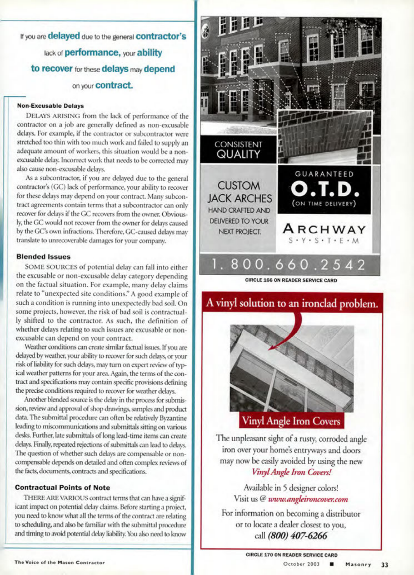 Masonry Magazine October 2003 Page. 35