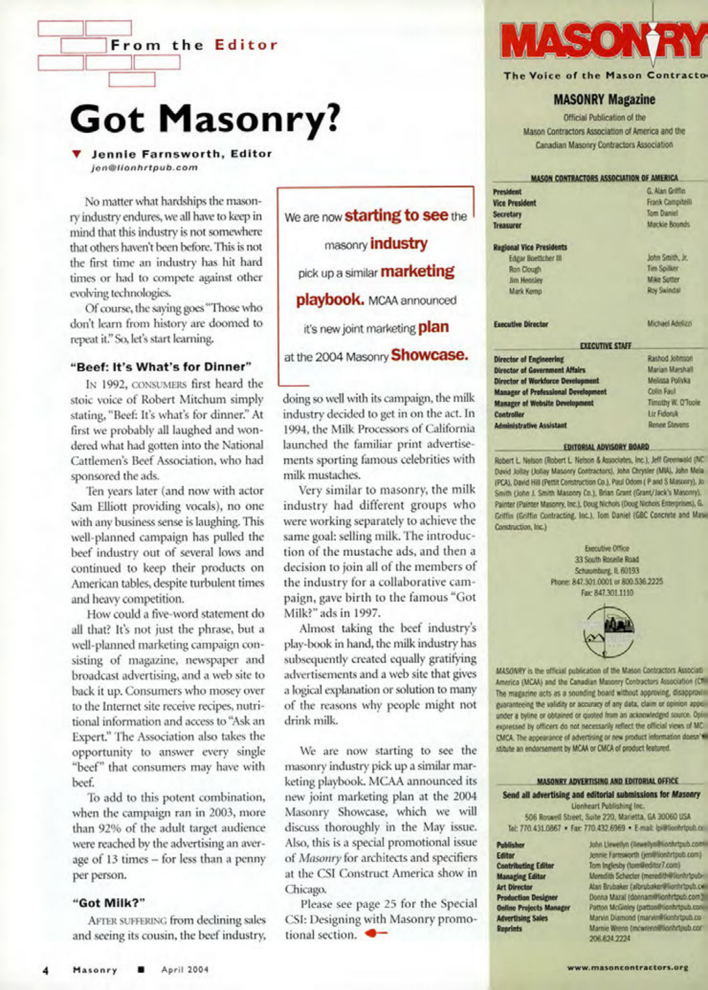 Masonry Magazine April 2004 Page. 6