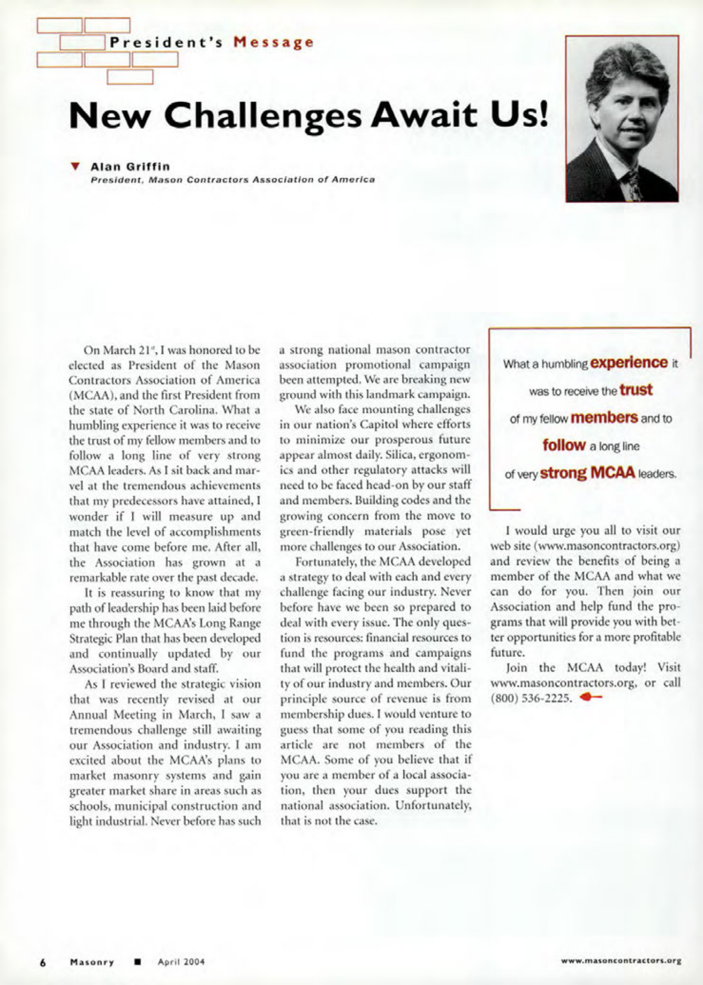 Masonry Magazine April 2004 Page. 8