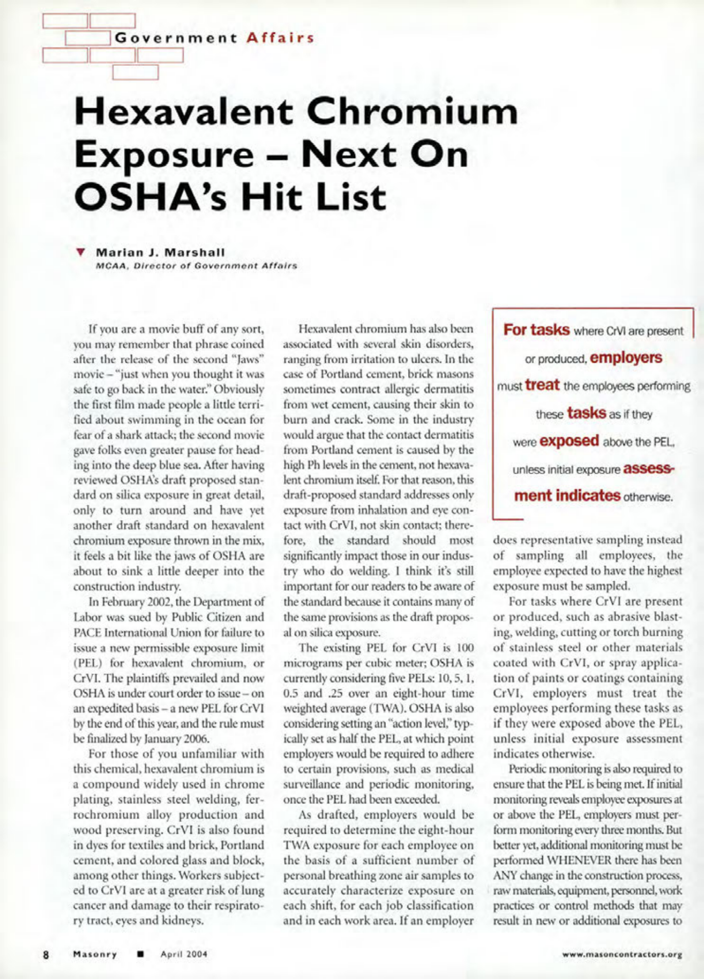 Masonry Magazine April 2004 Page. 10