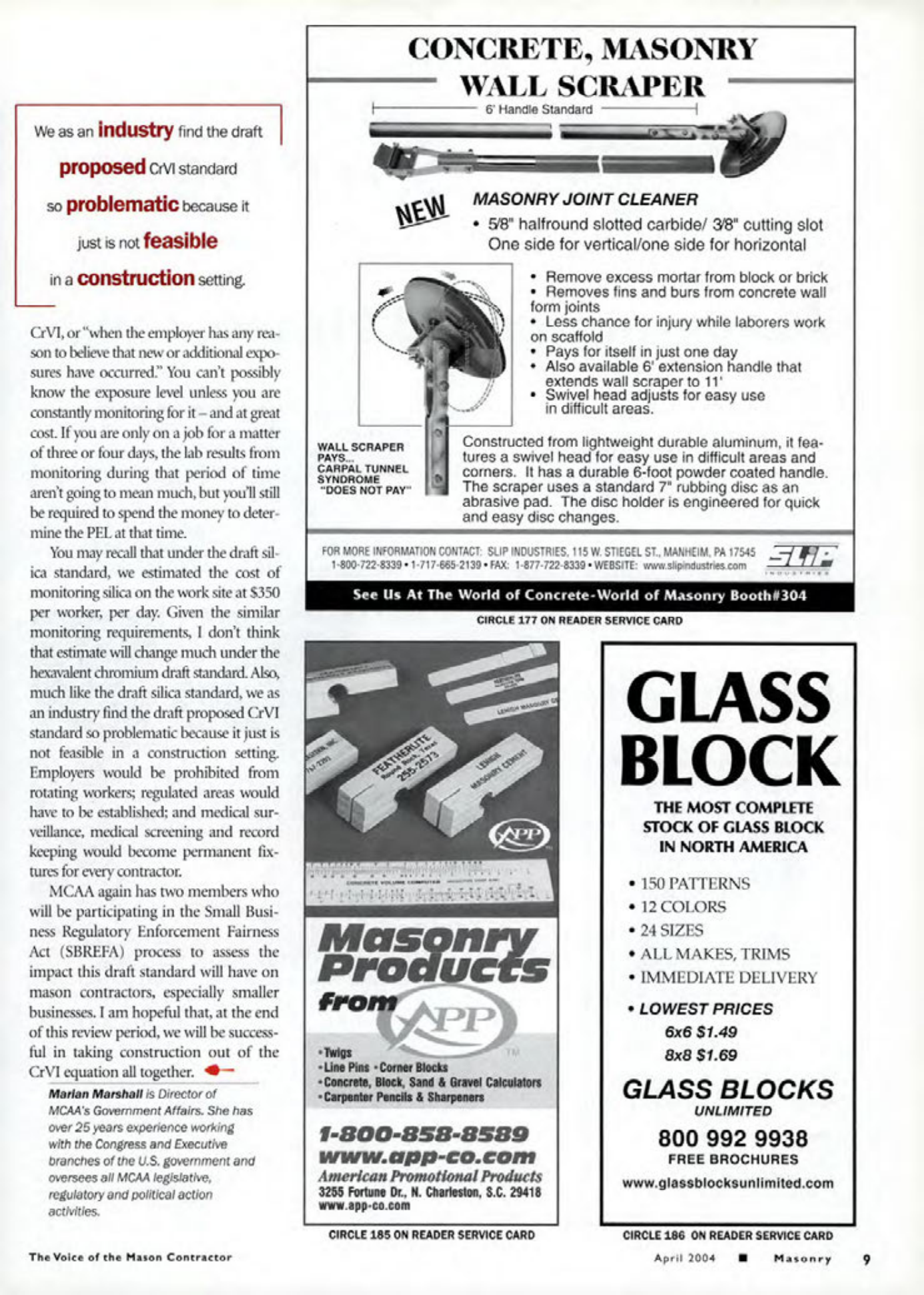Masonry Magazine April 2004 Page. 11