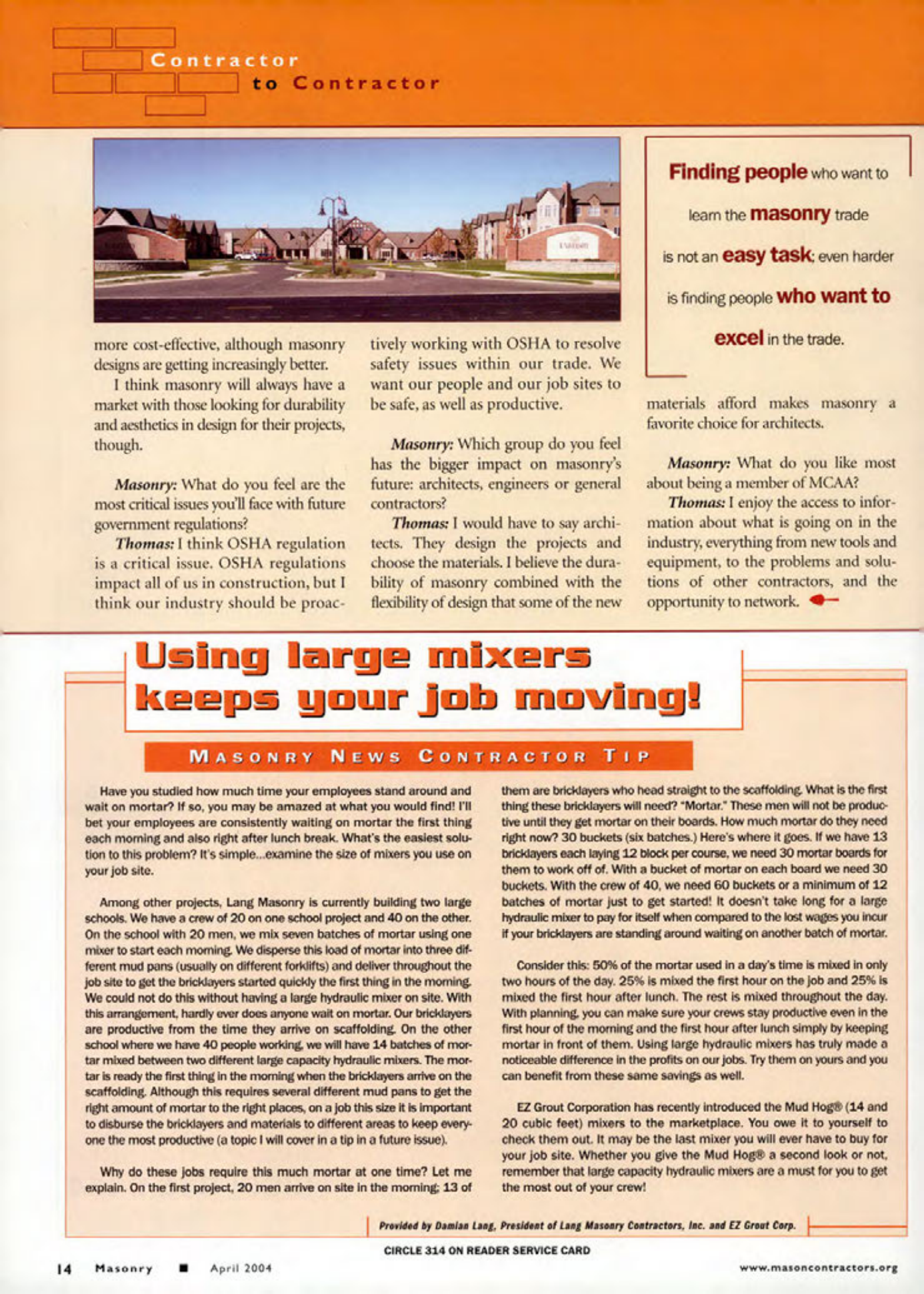 Masonry Magazine April 2004 Page. 16