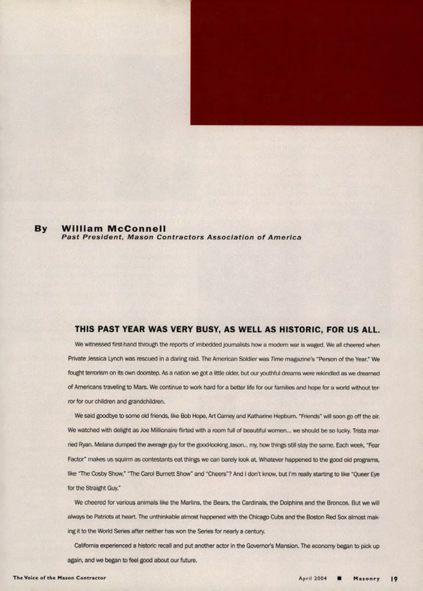 Masonry Magazine April 2004 Page. 21