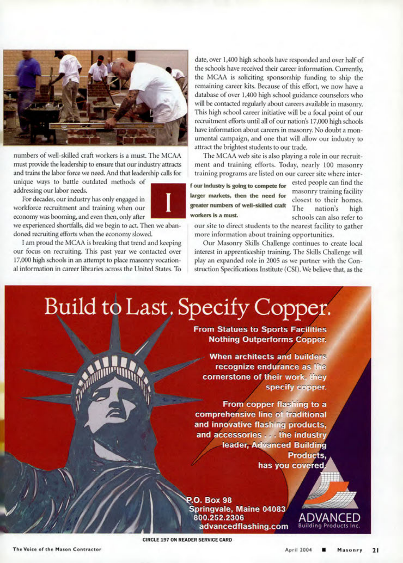 Masonry Magazine April 2004 Page. 23