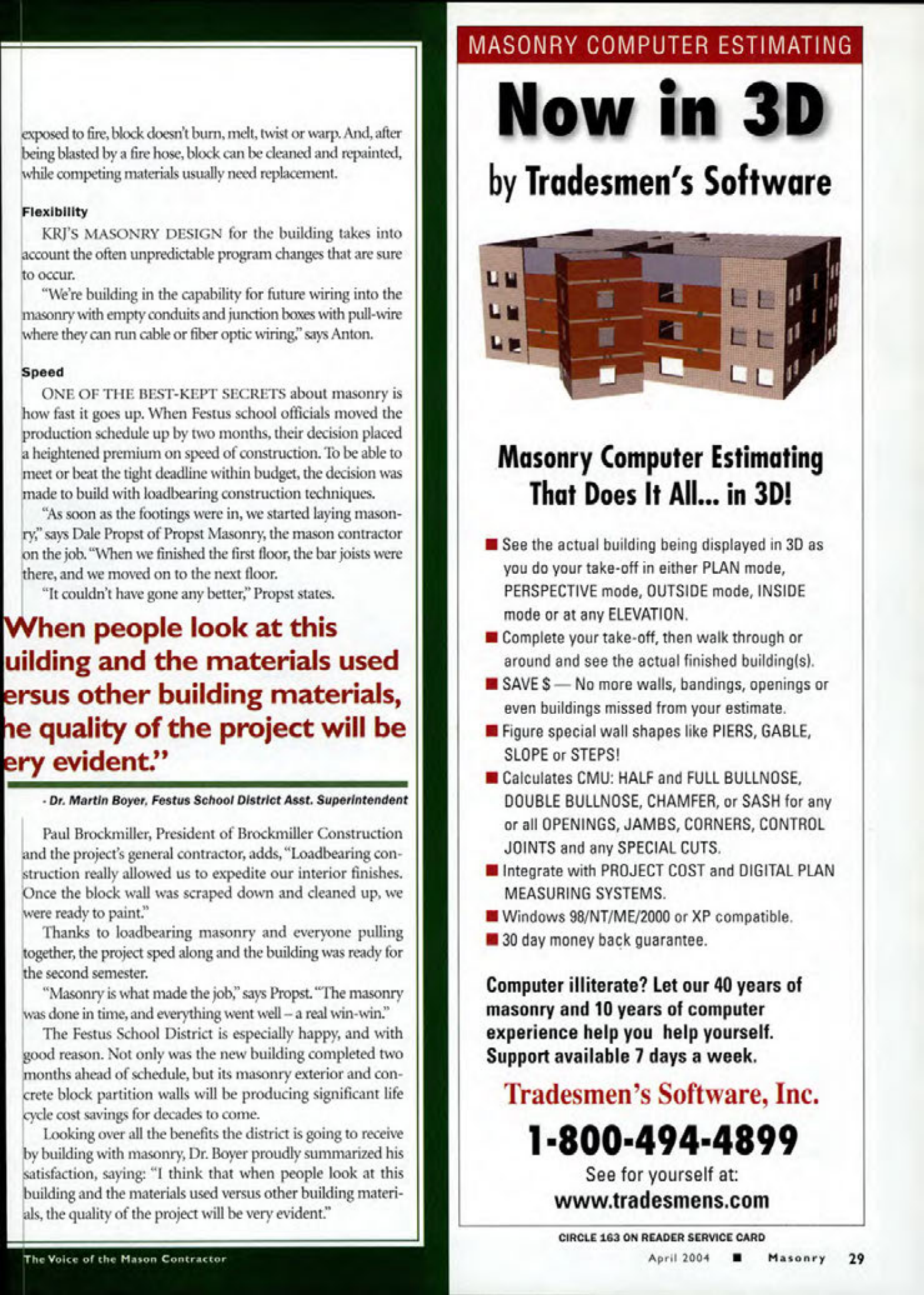 Masonry Magazine April 2004 Page. 31