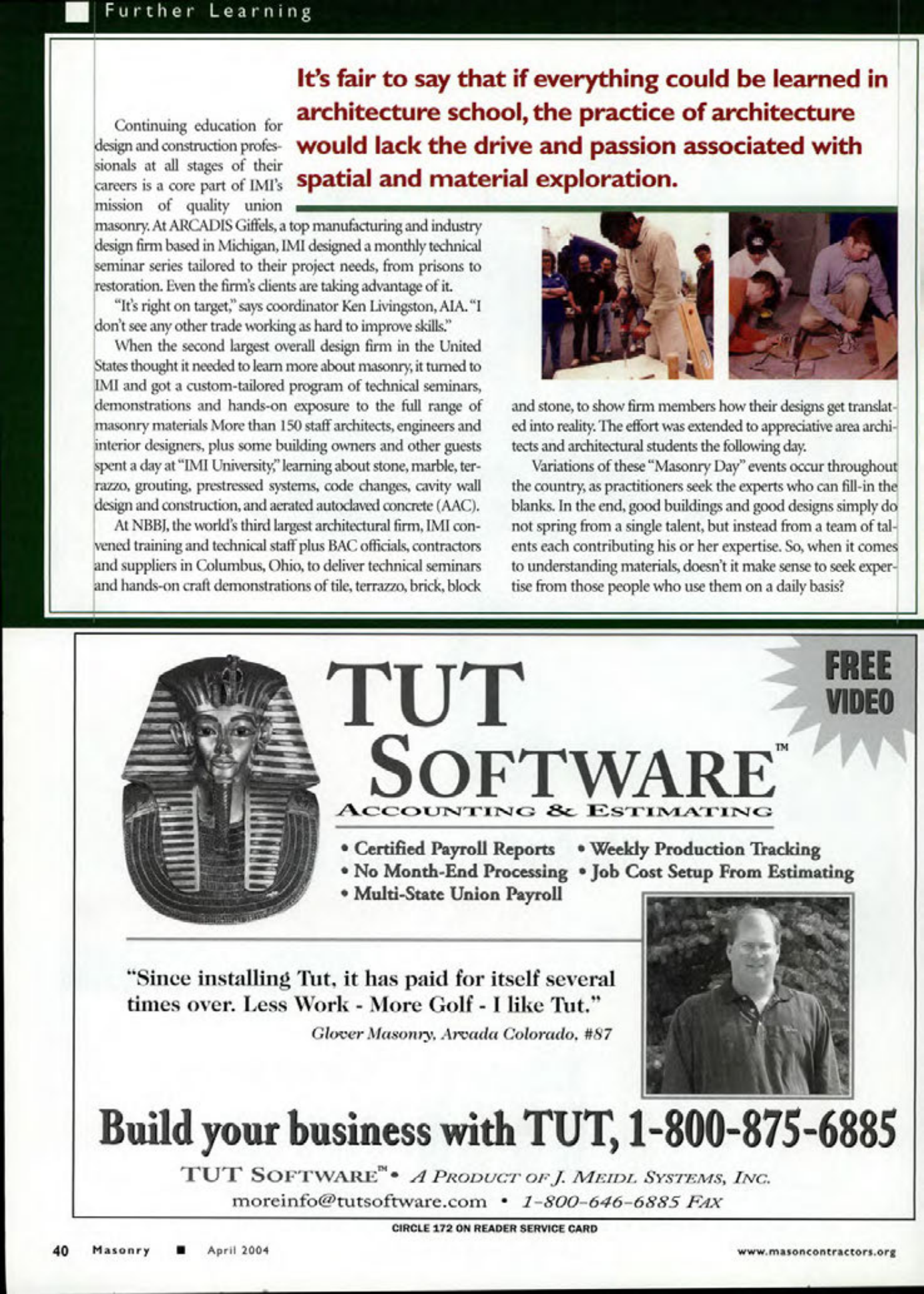 Masonry Magazine April 2004 Page. 42
