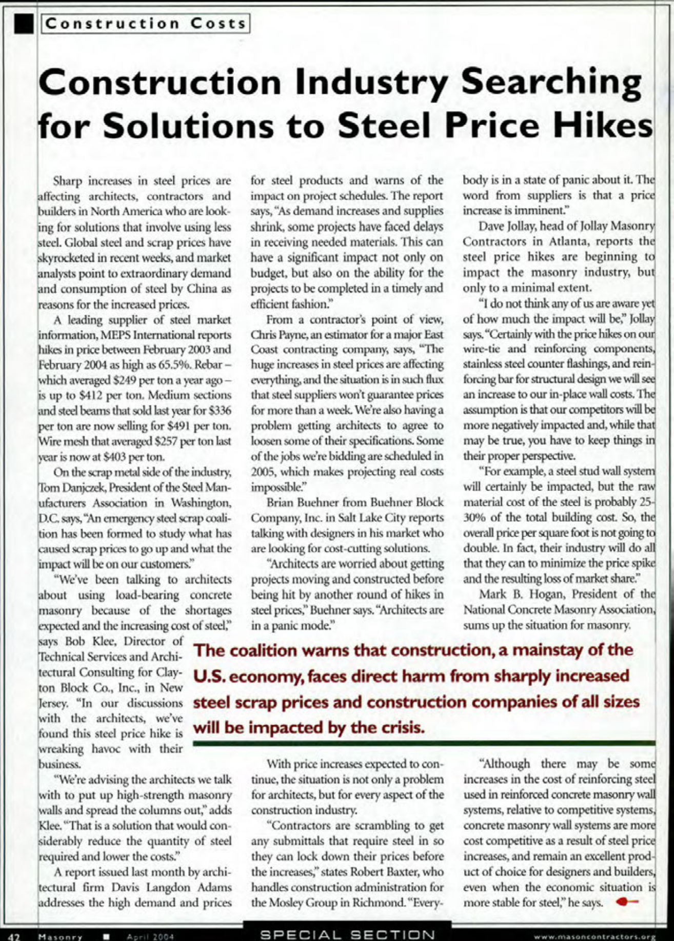 Masonry Magazine April 2004 Page. 44