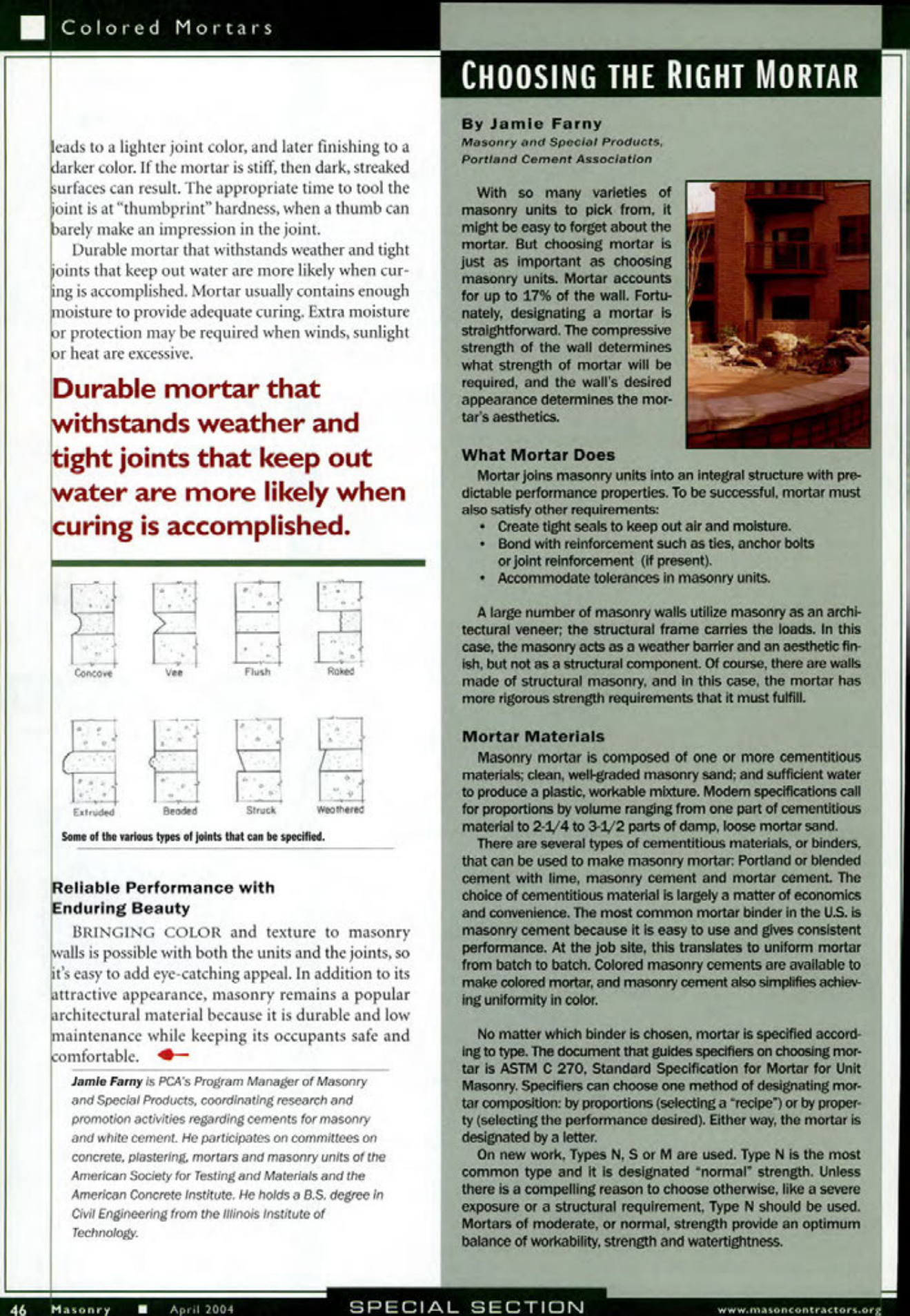 Masonry Magazine April 2004 Page. 48